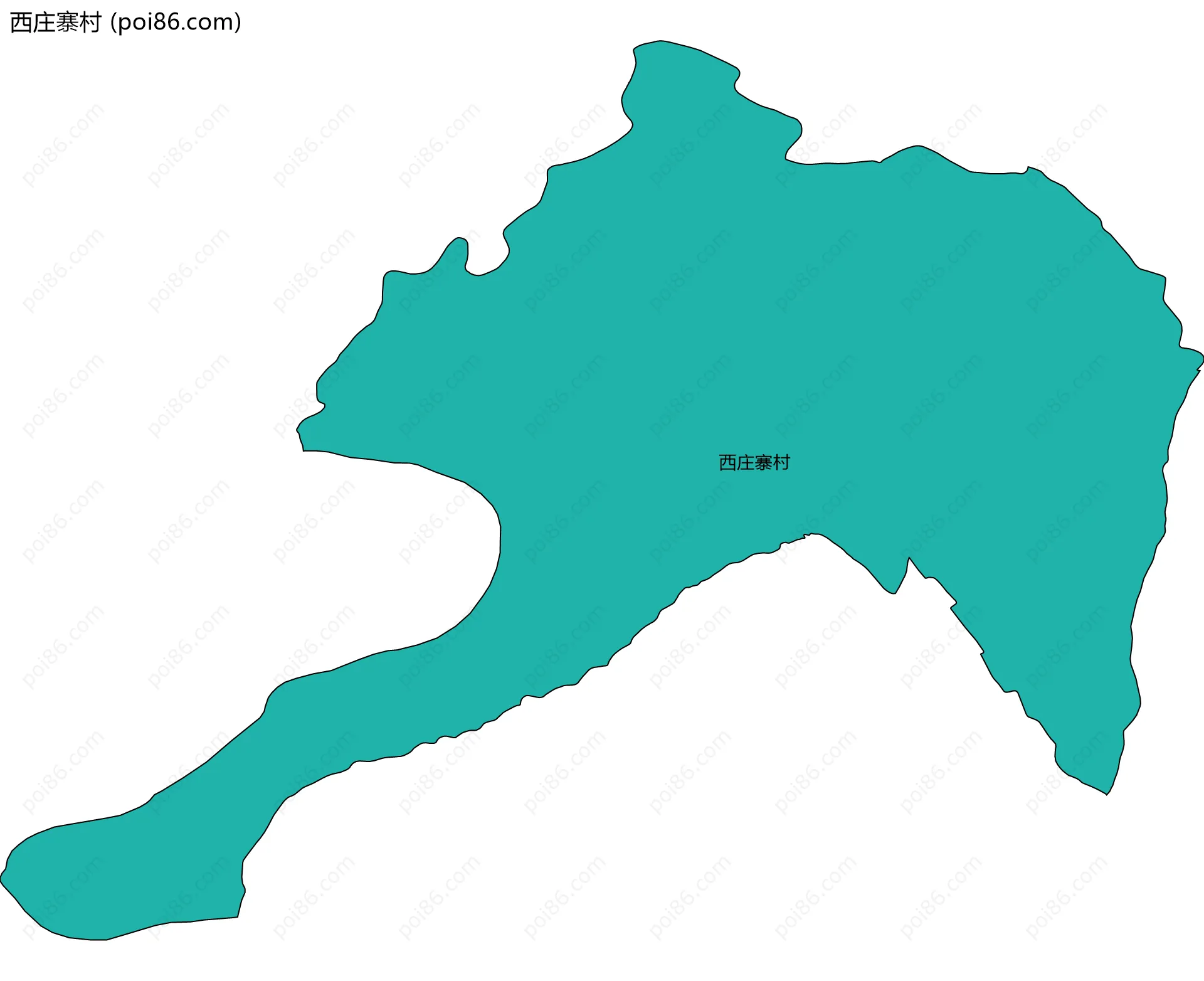 西庄寨村边界地图