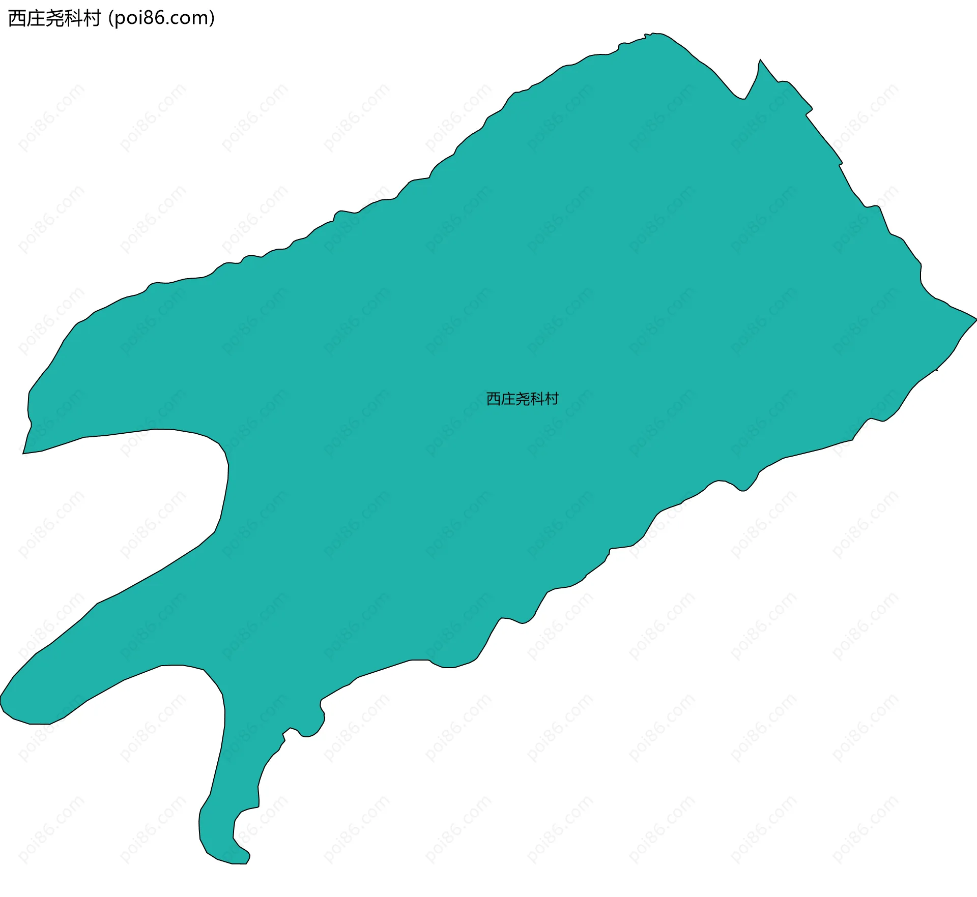 西庄尧科村边界地图