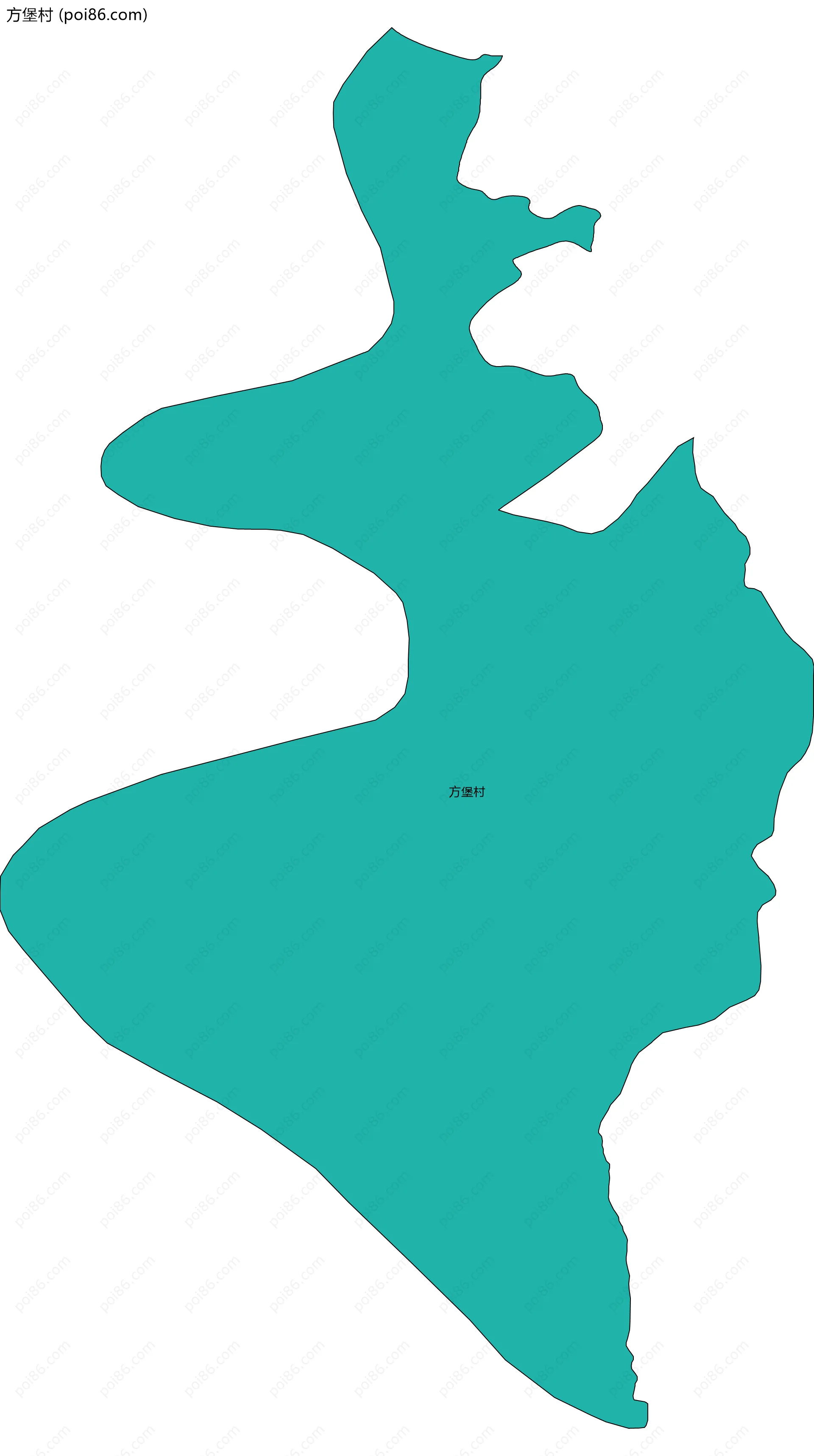 方堡村边界地图