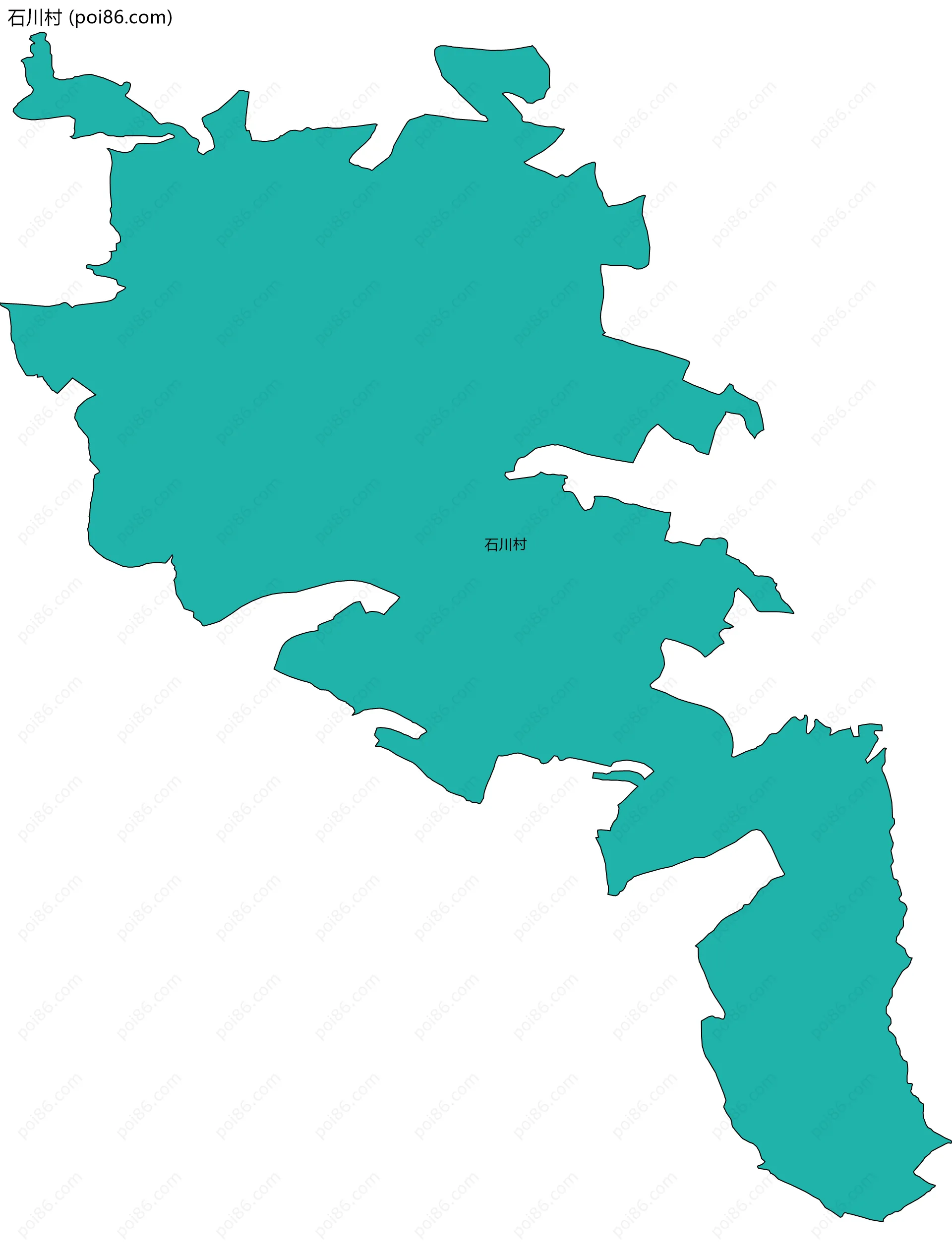 石川村边界地图
