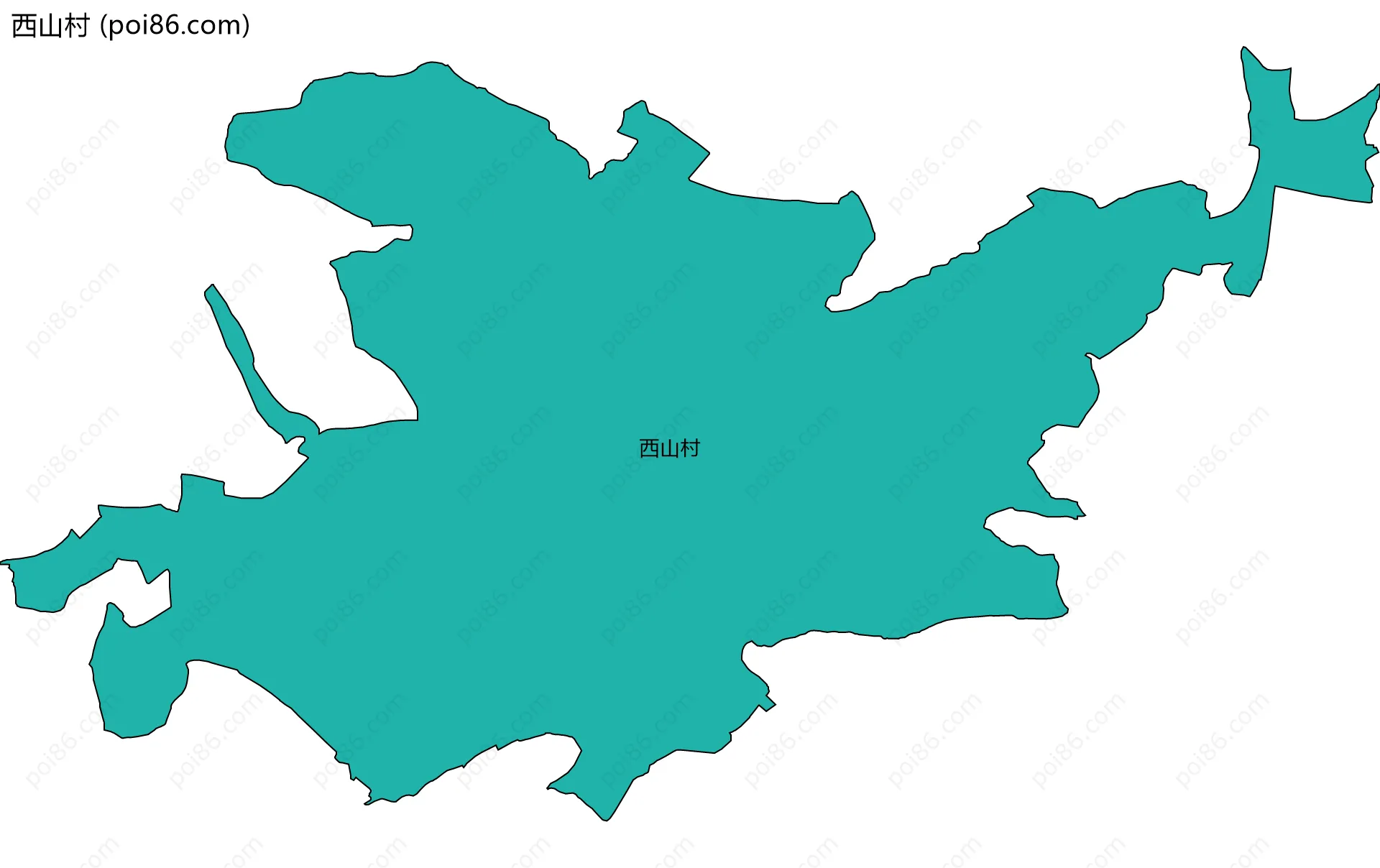 西山村边界地图