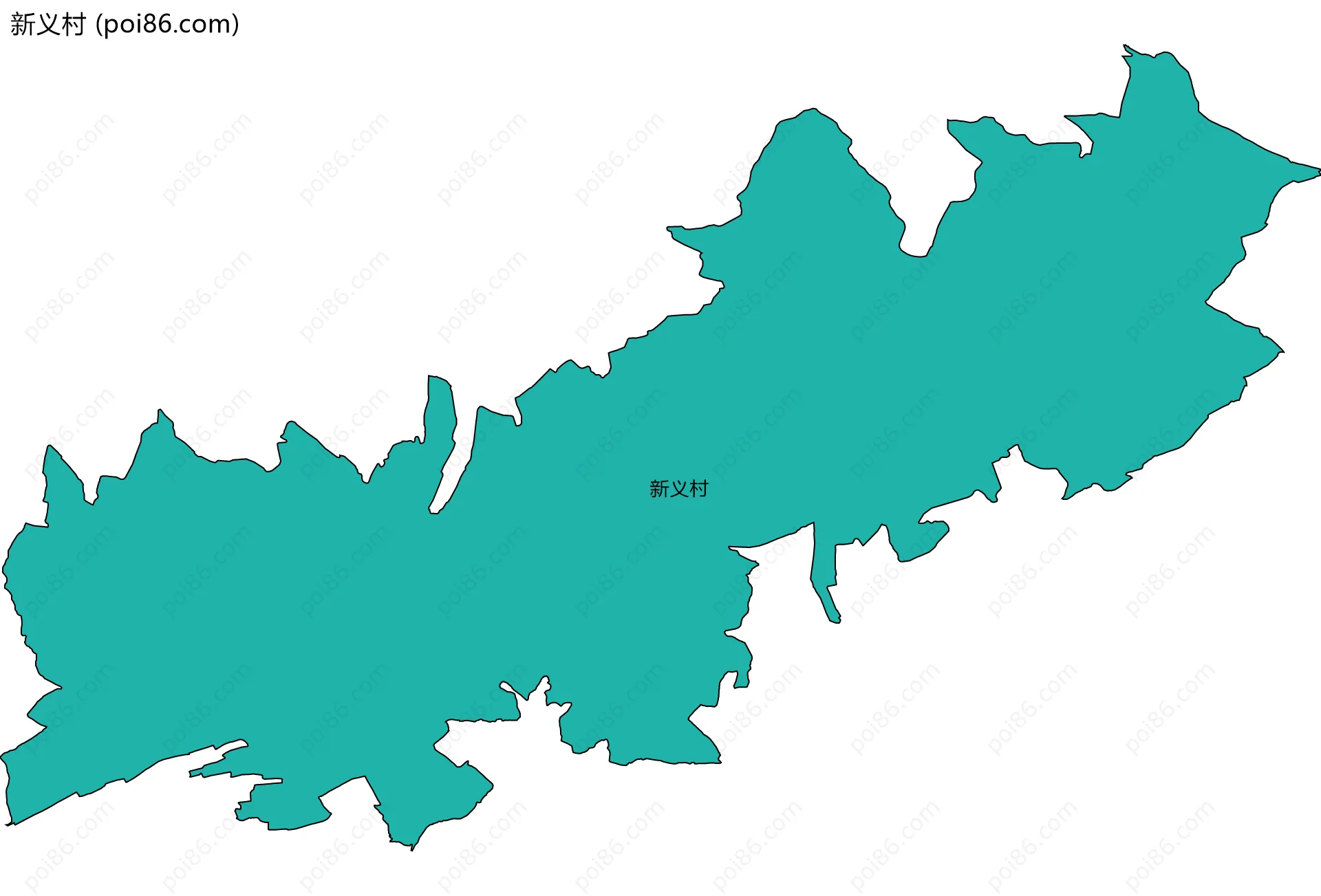 新义村边界地图