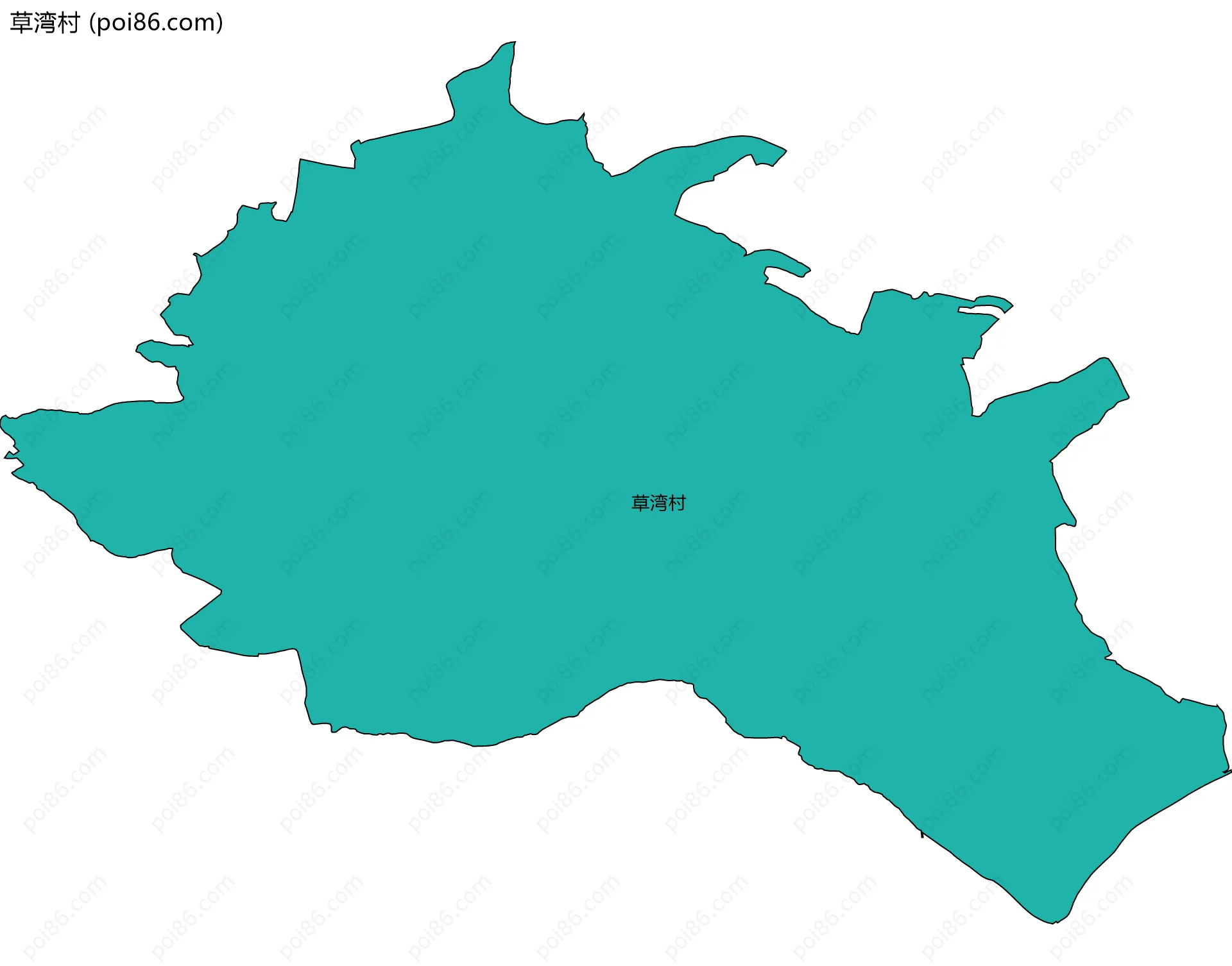 草湾村边界地图