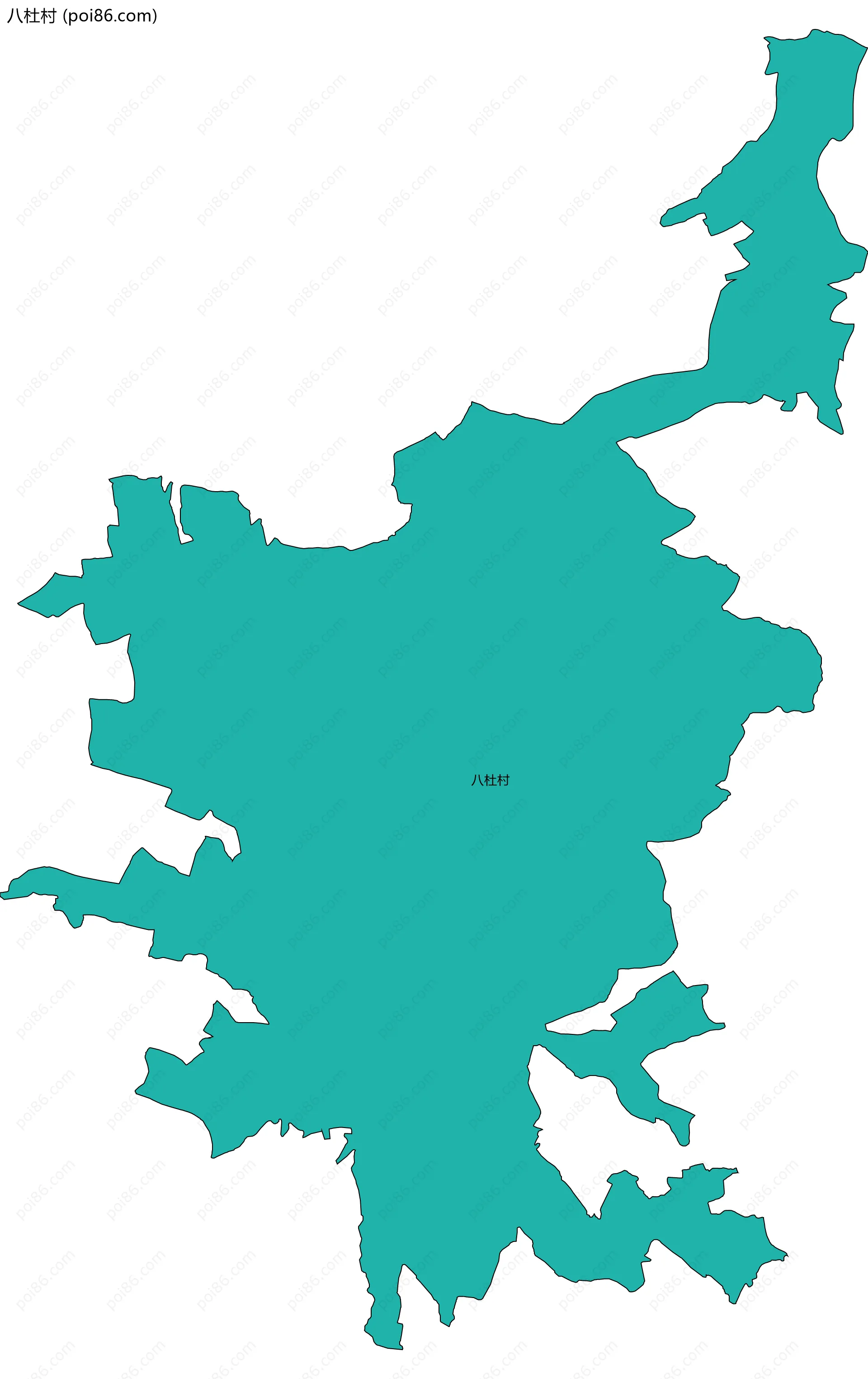 八杜村边界地图