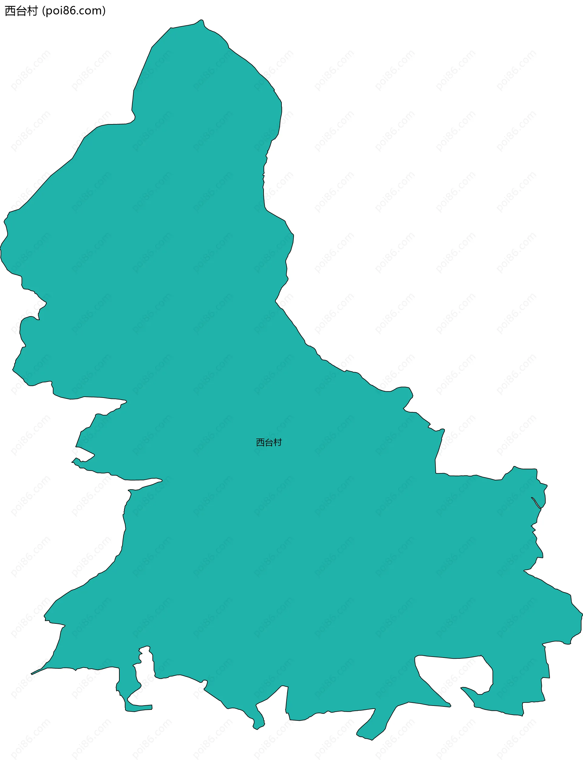 西台村边界地图