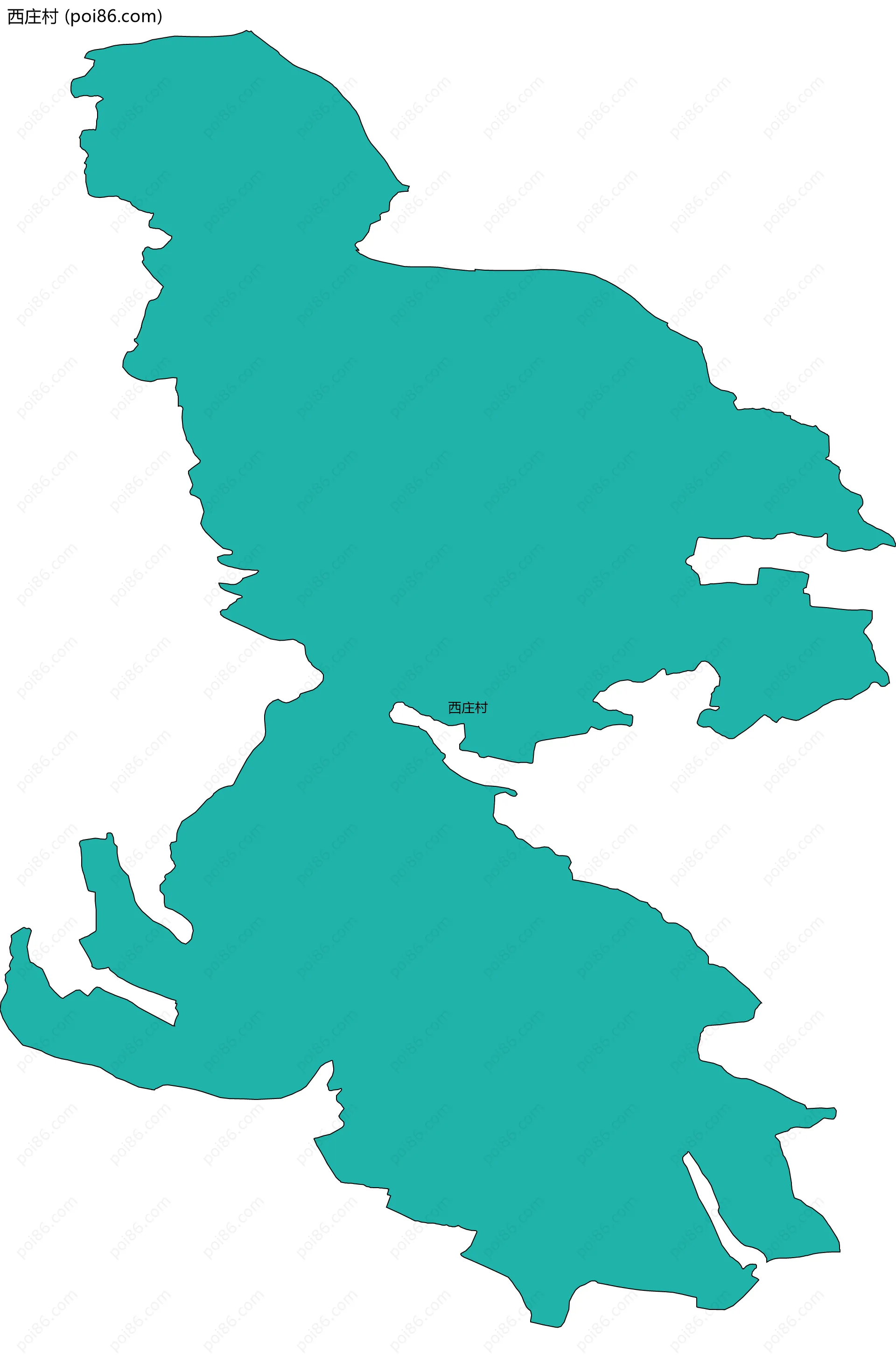 西庄村边界地图