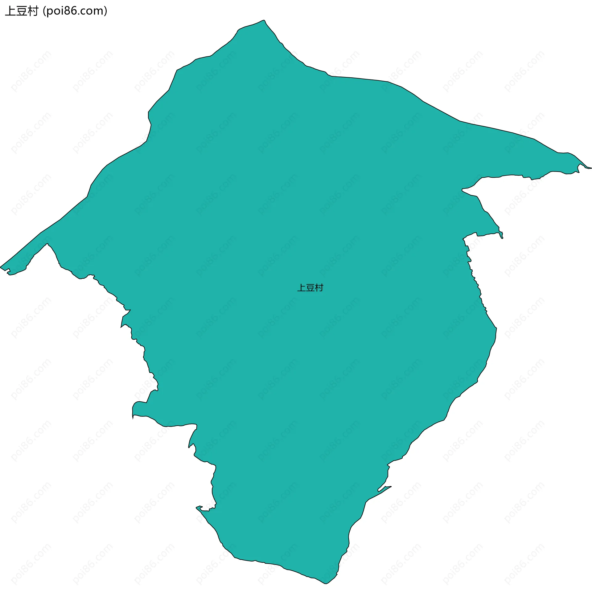 上豆村边界地图