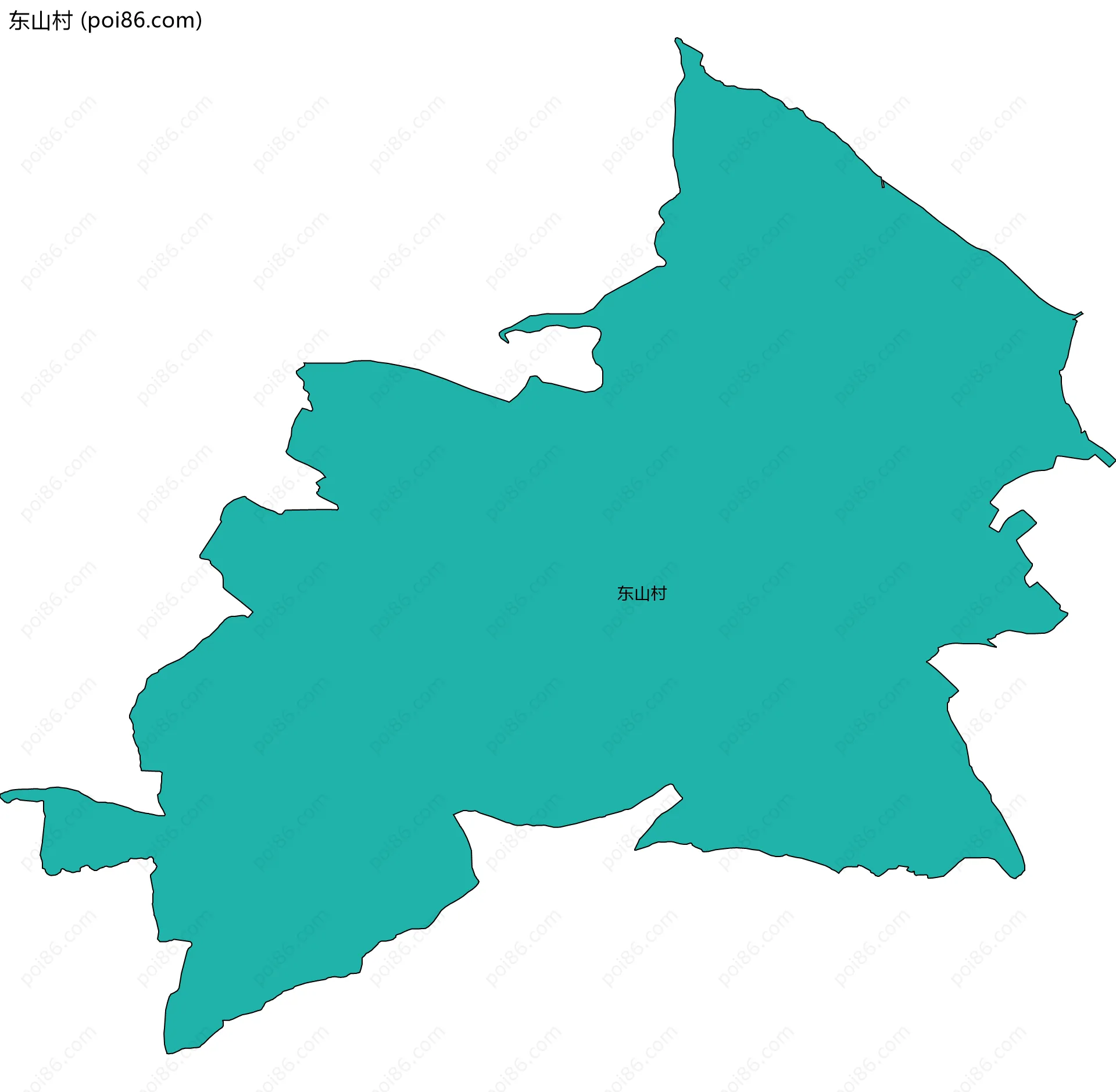 东山村边界地图