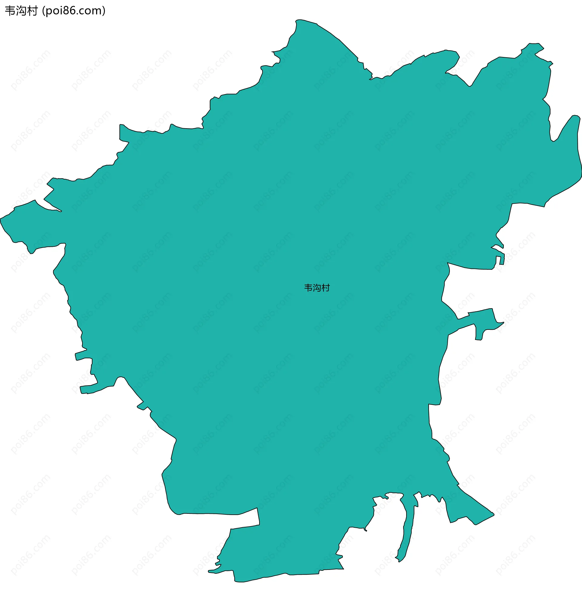 韦沟村边界地图