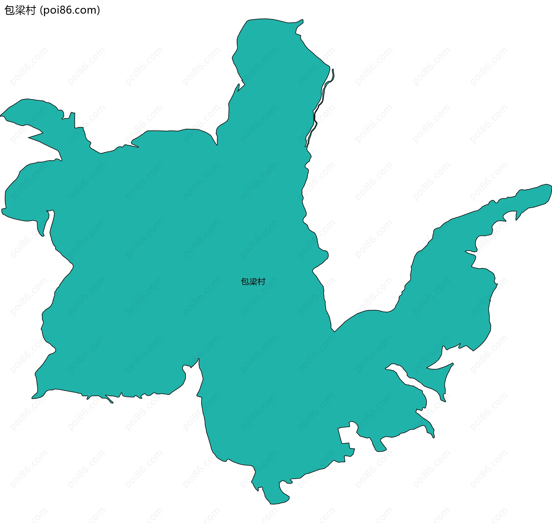 包梁村边界地图