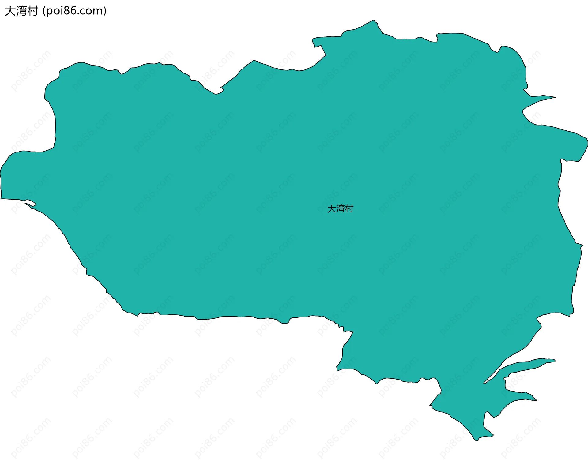 大湾村边界地图