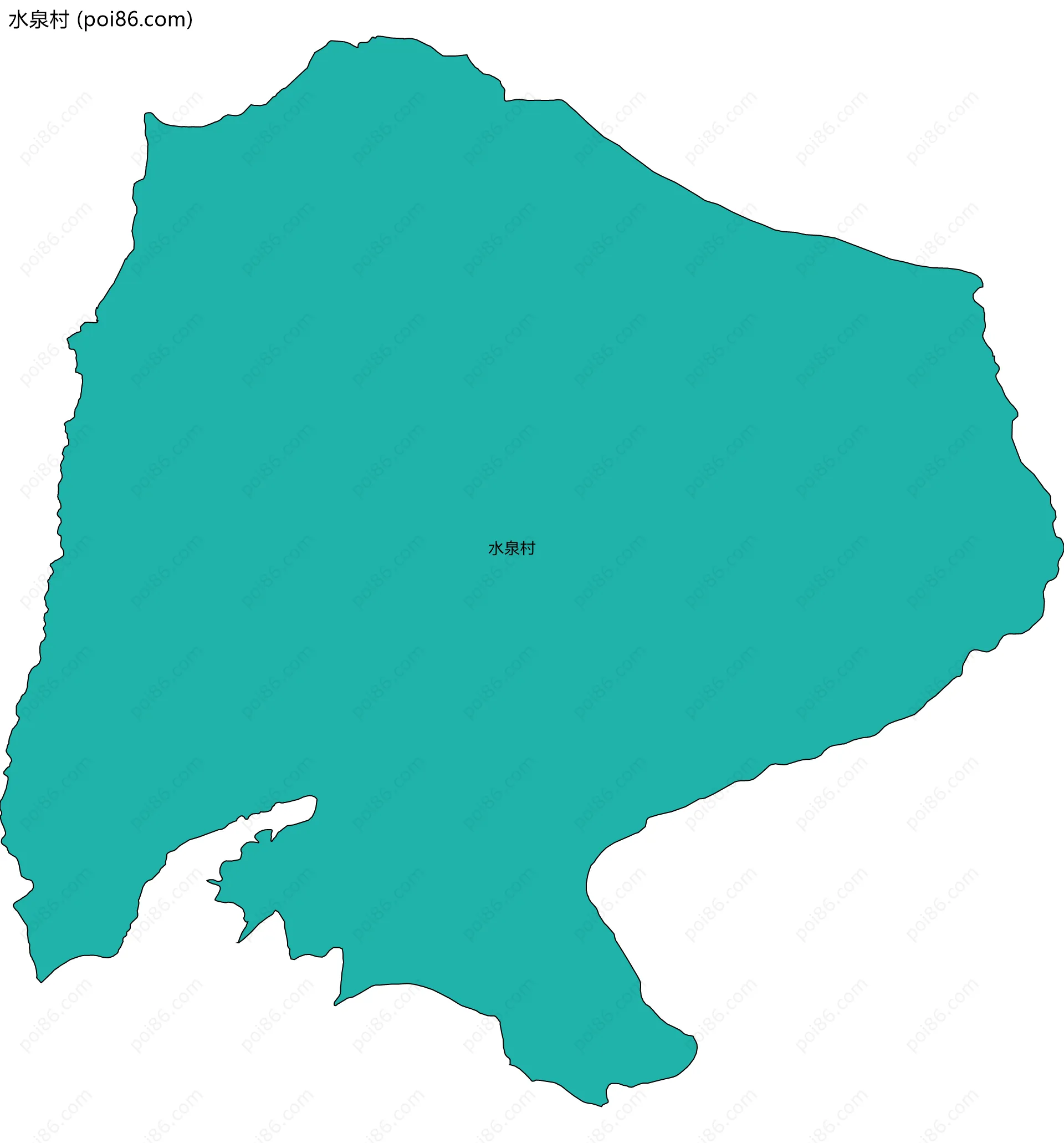 水泉村边界地图