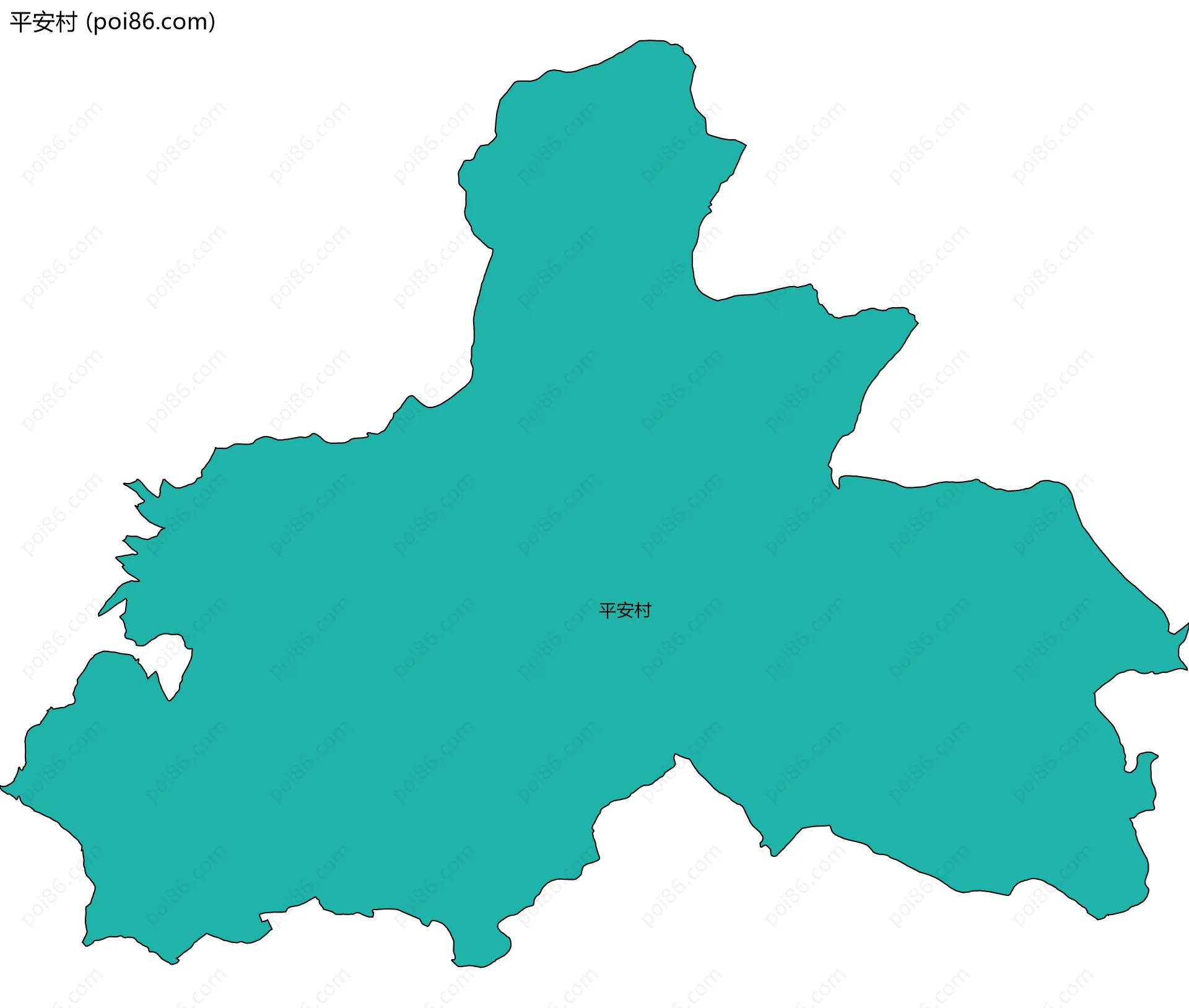 平安村边界地图