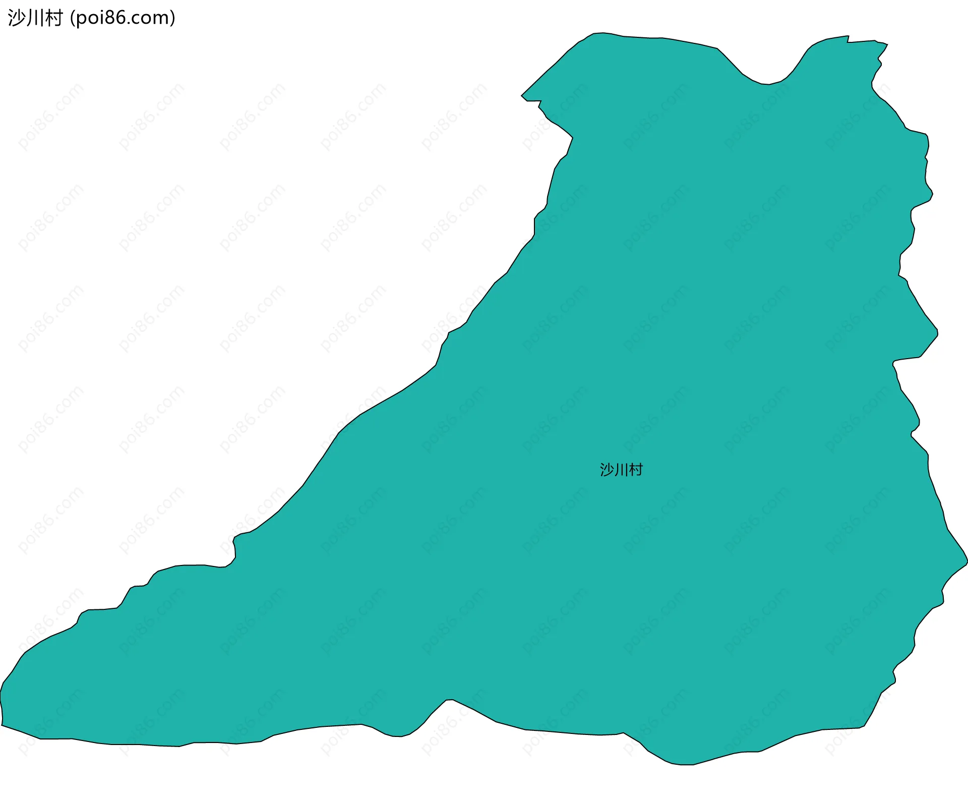 沙川村边界地图