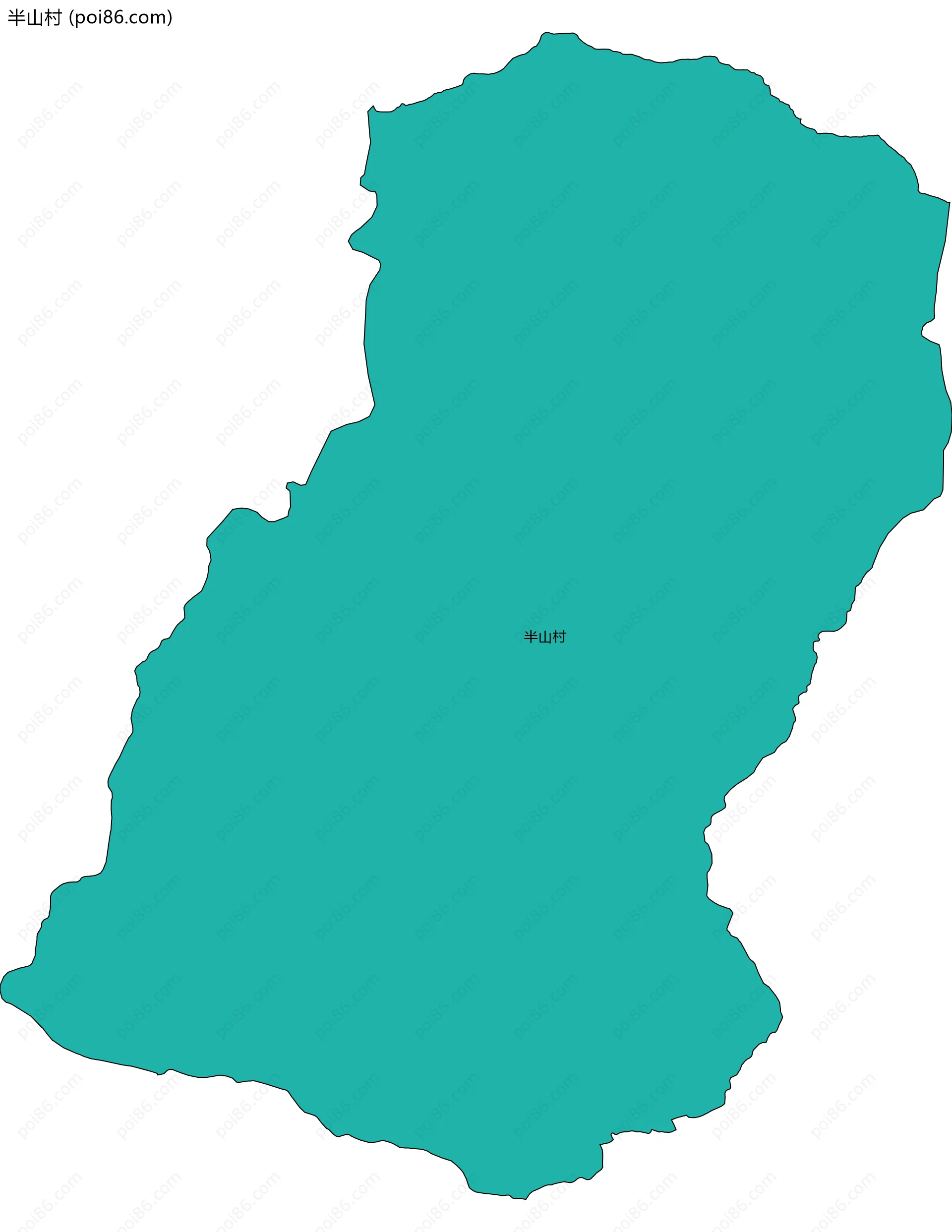 半山村边界地图