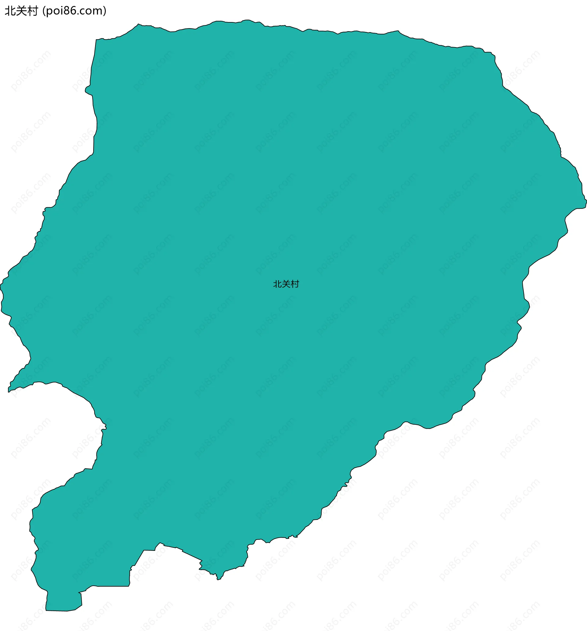 北关村边界地图