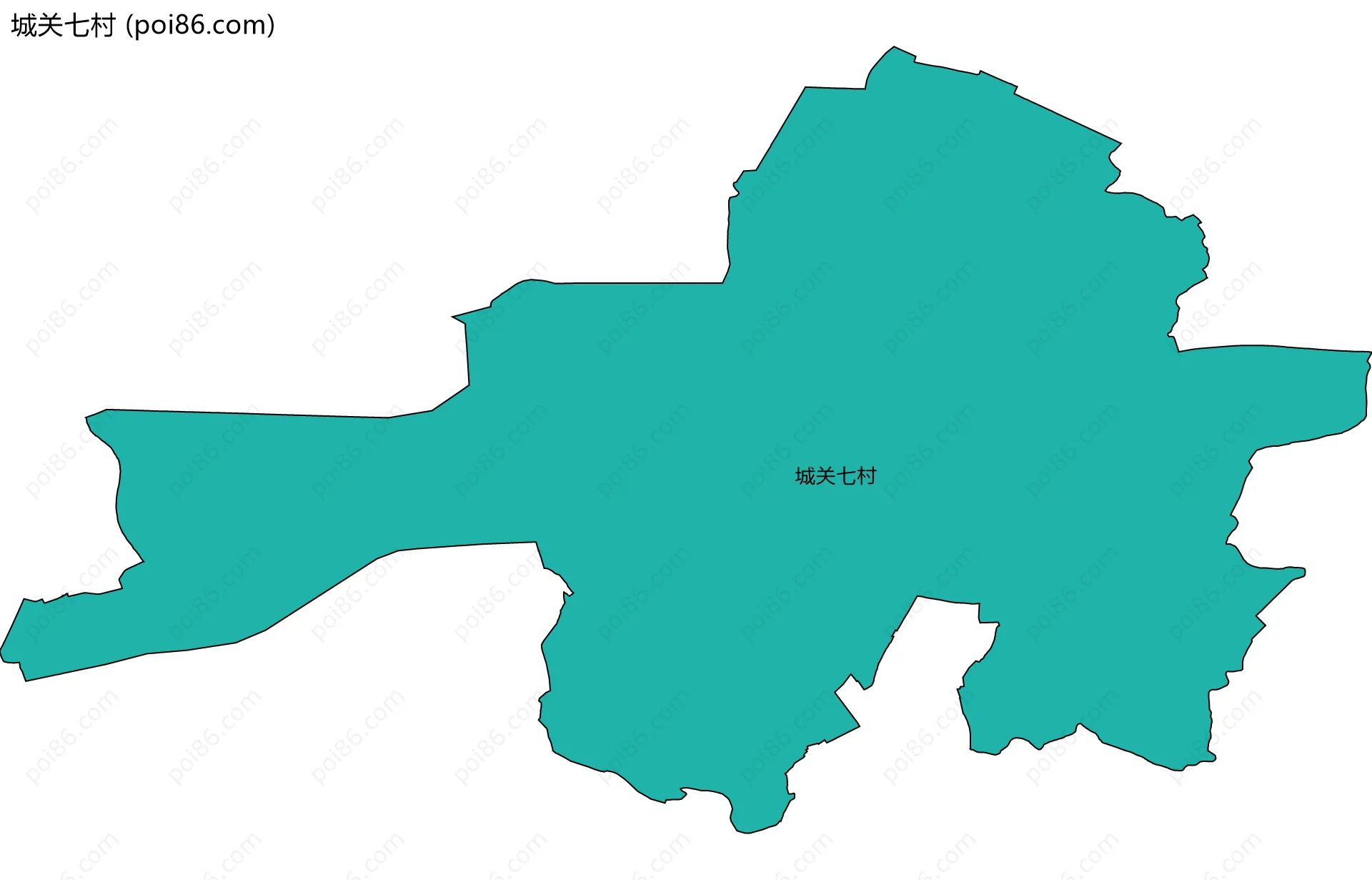 城关七村边界地图