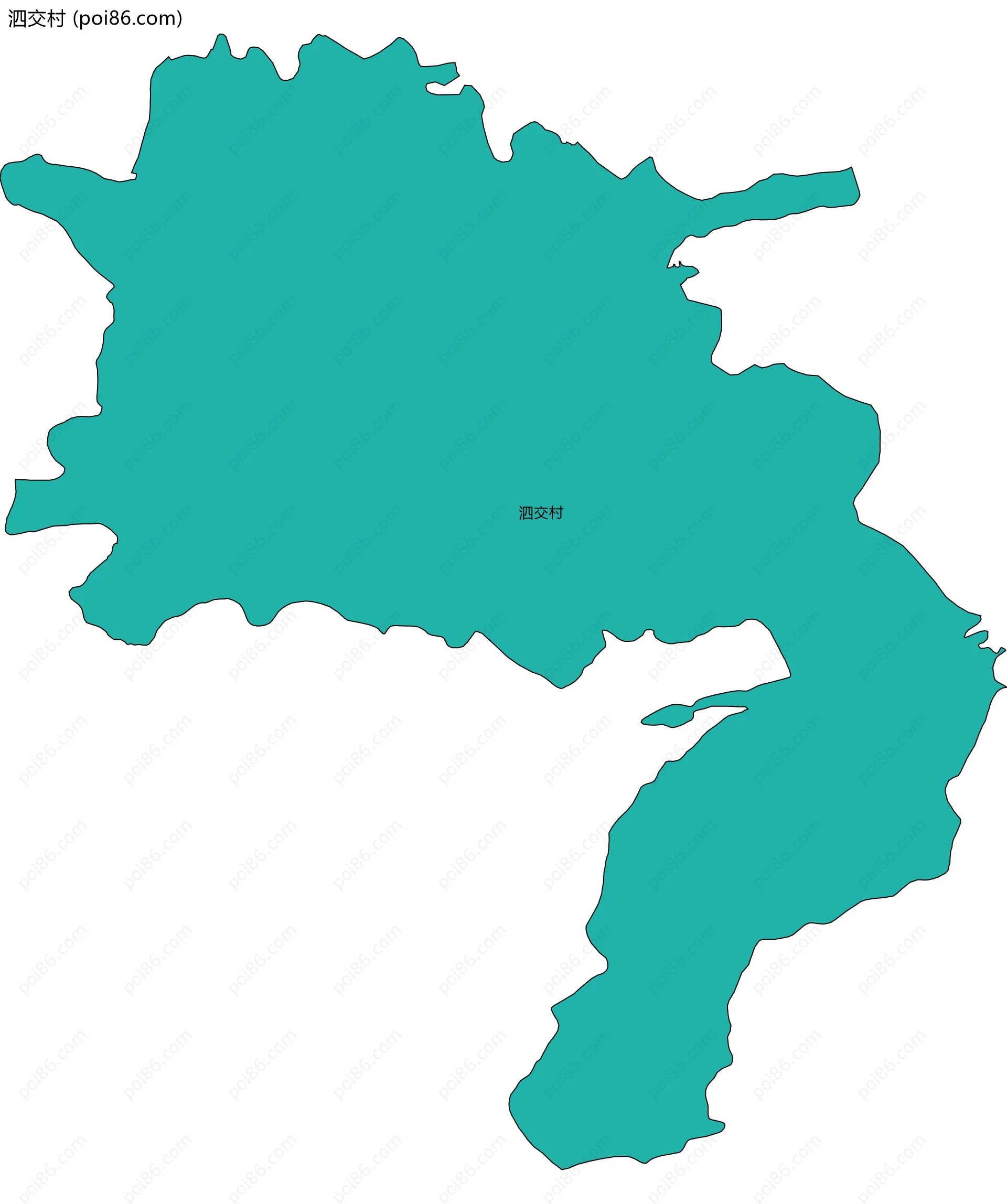 泗交村边界地图