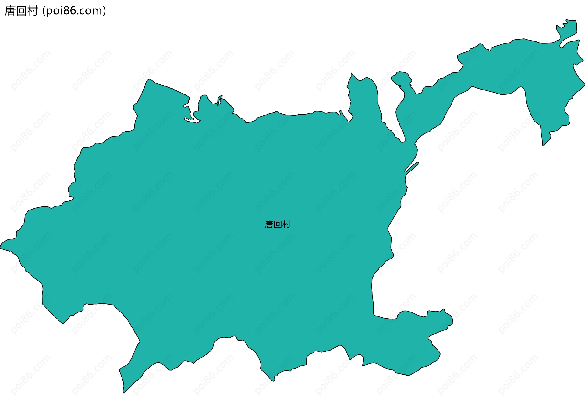 唐回村边界地图
