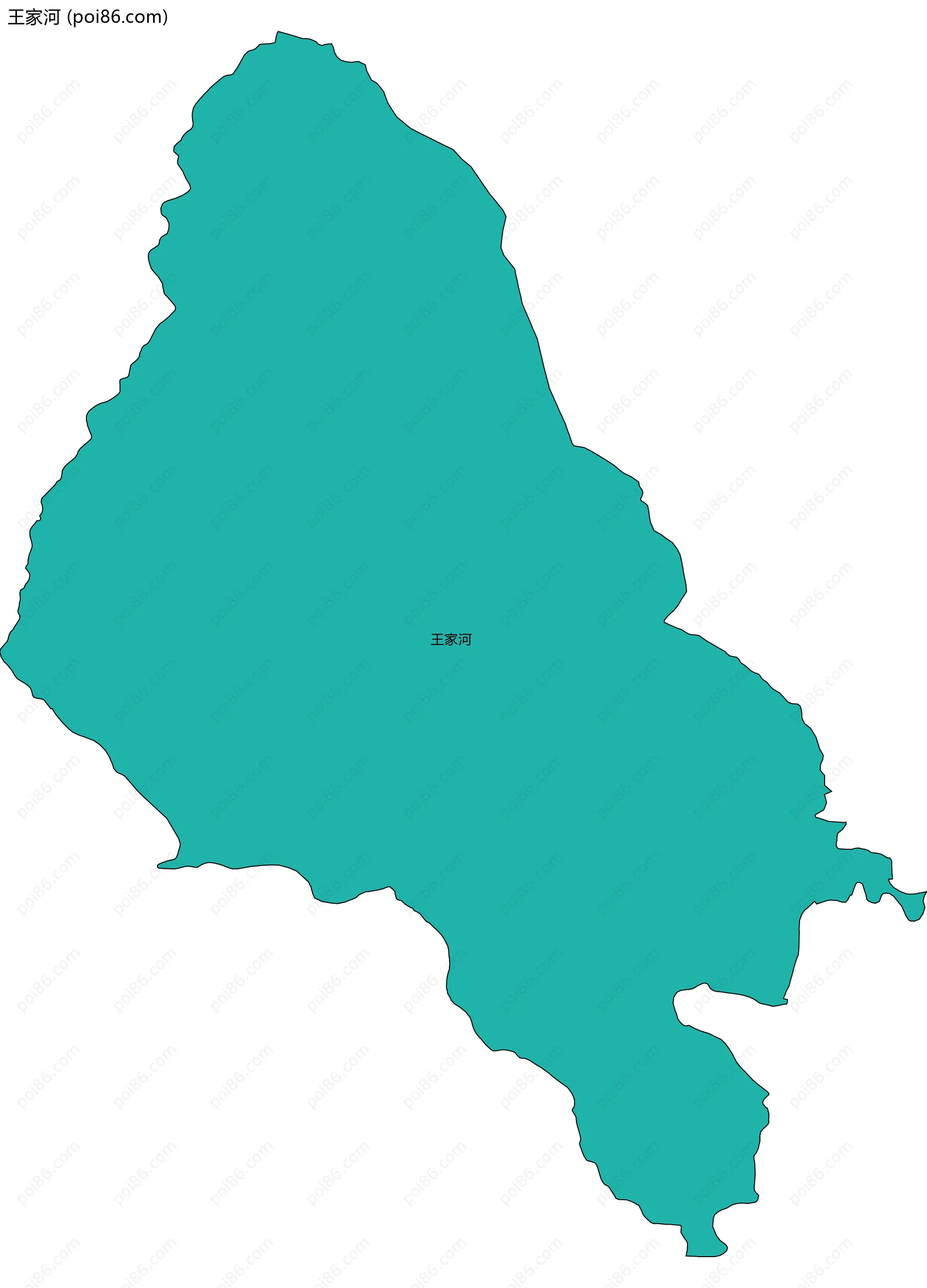 王家河边界地图