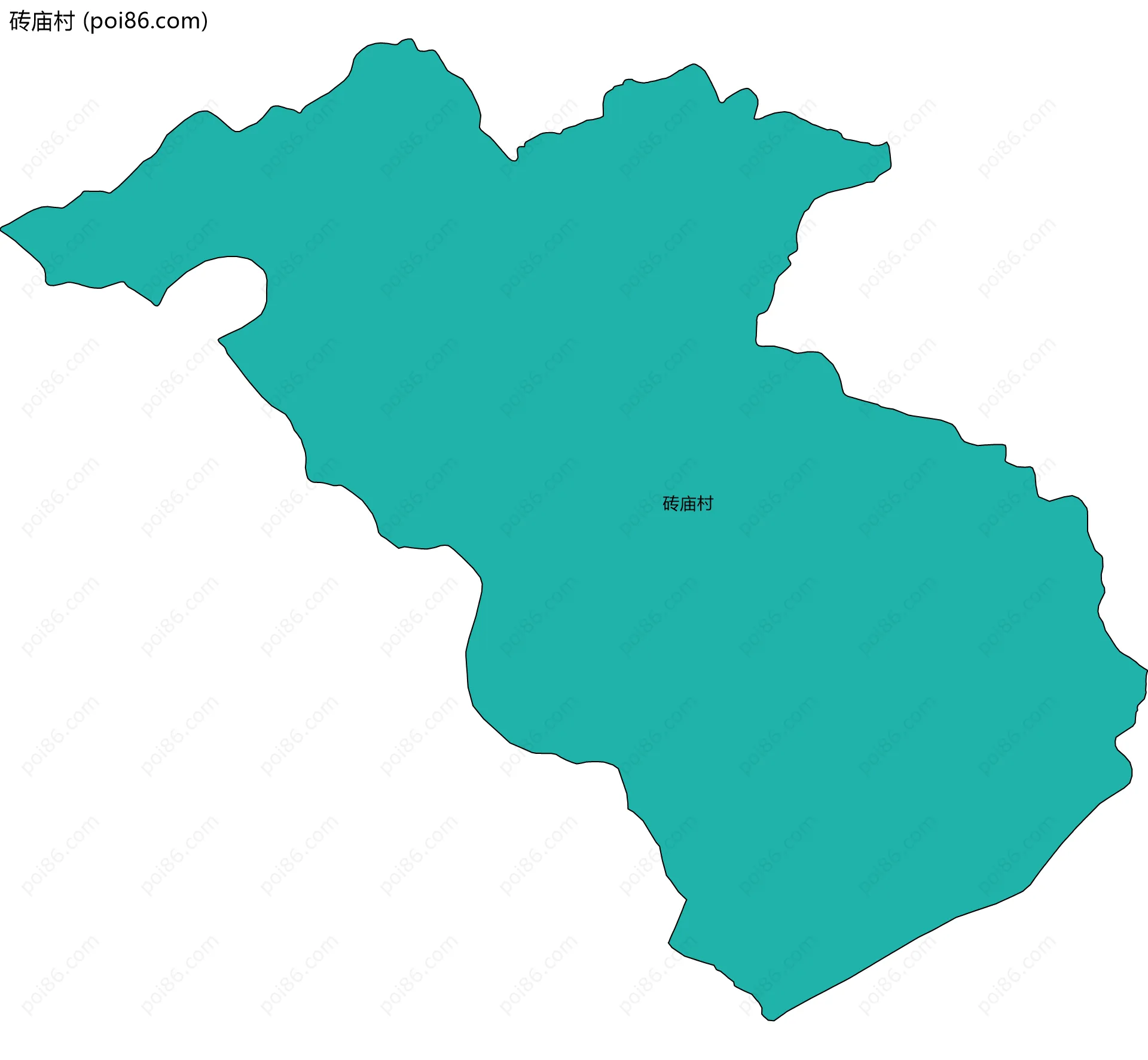 砖庙村边界地图
