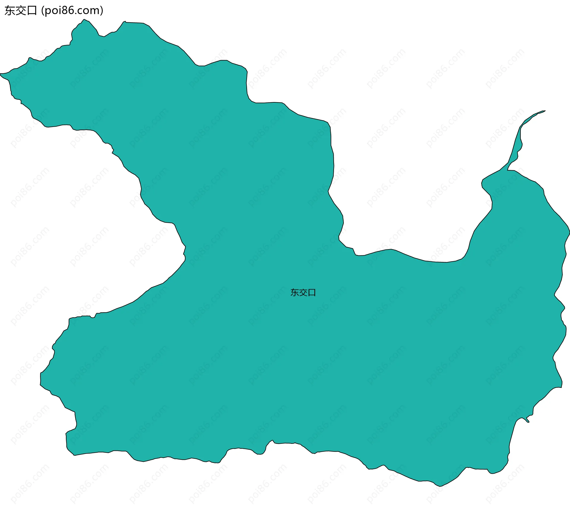 东交口边界地图