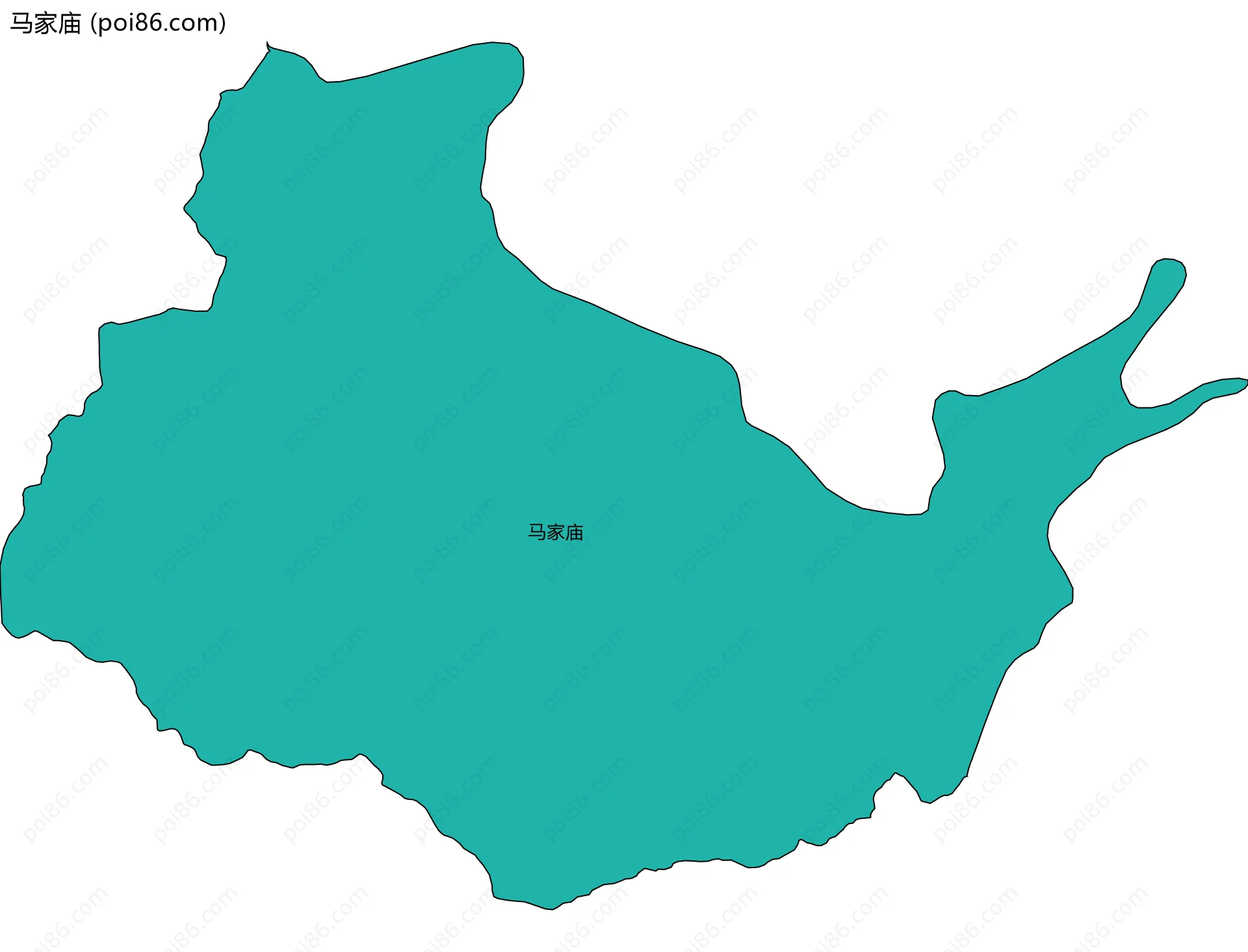 马家庙边界地图