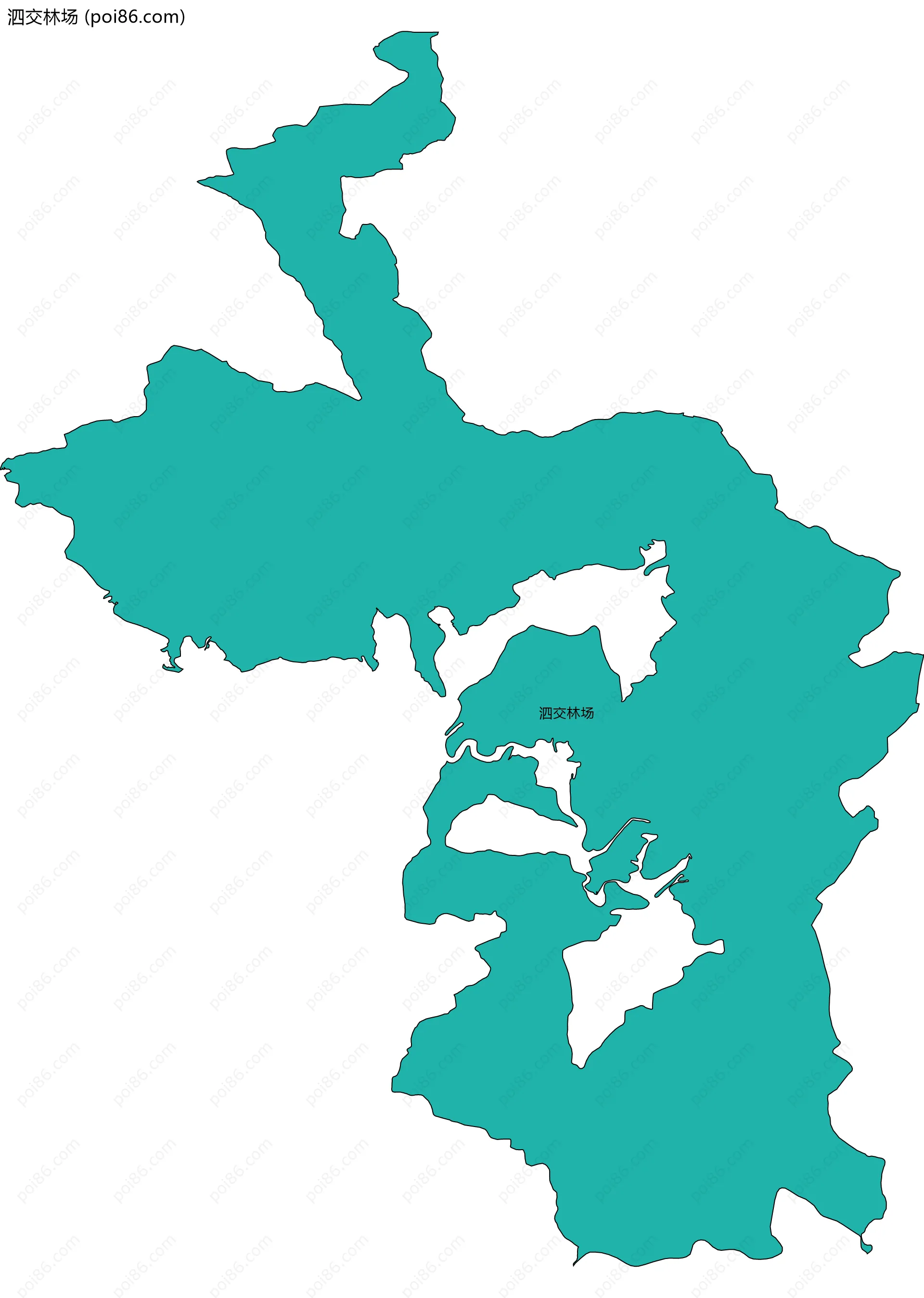 泗交林场边界地图