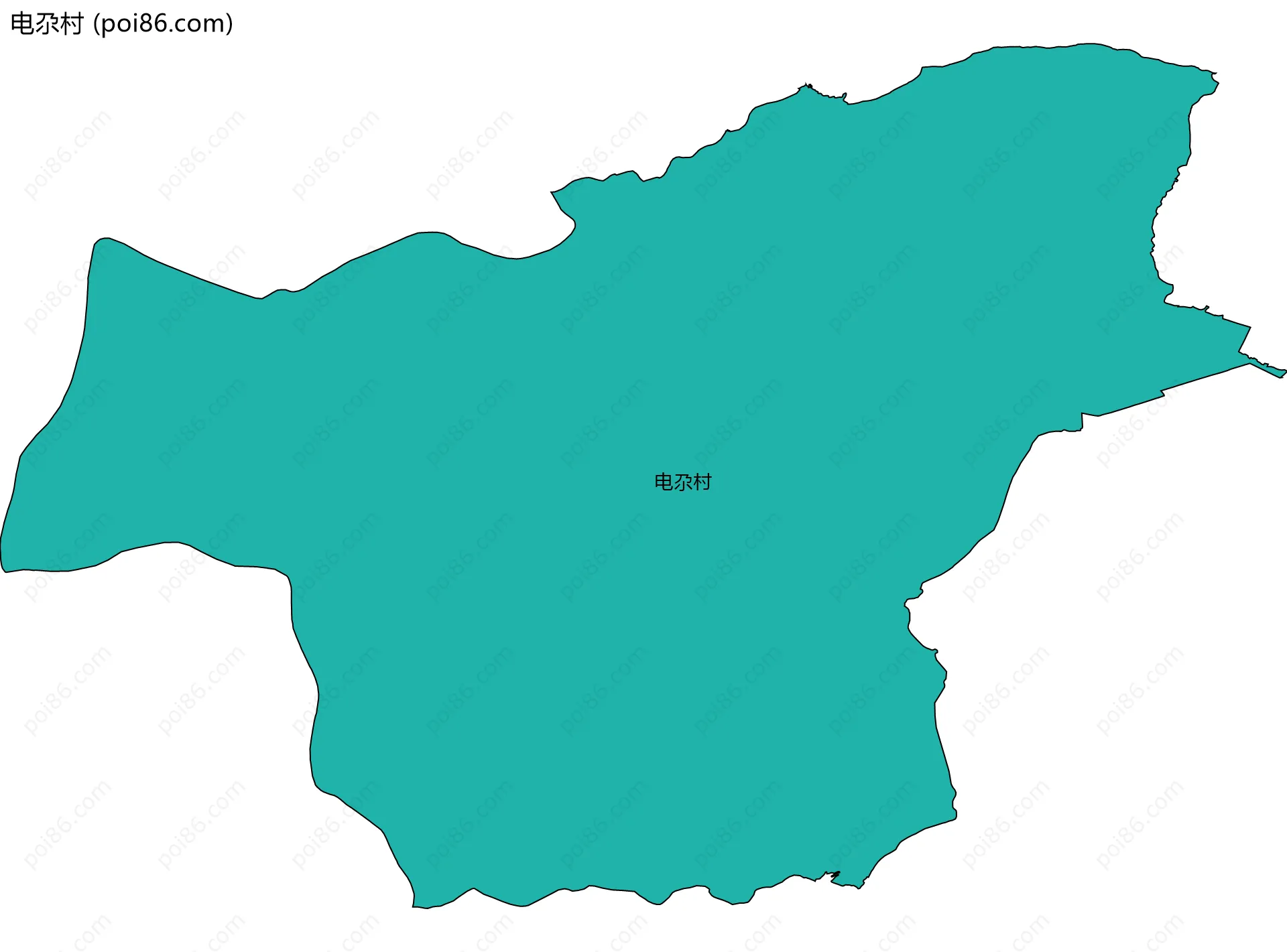 电尕村边界地图