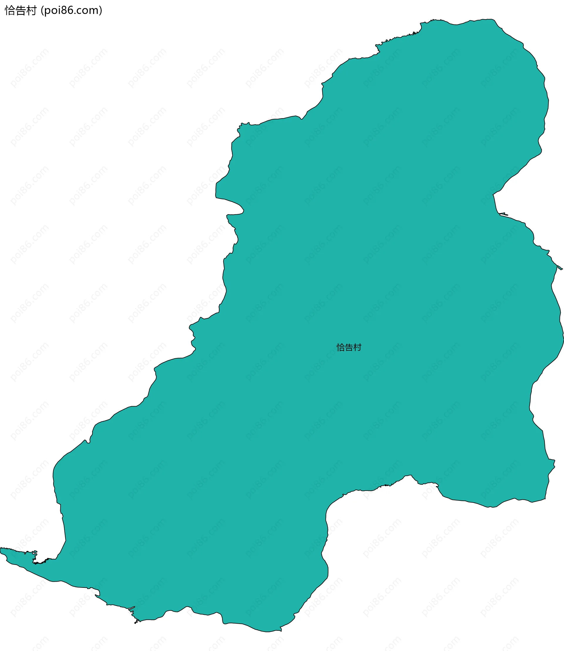 恰告村边界地图