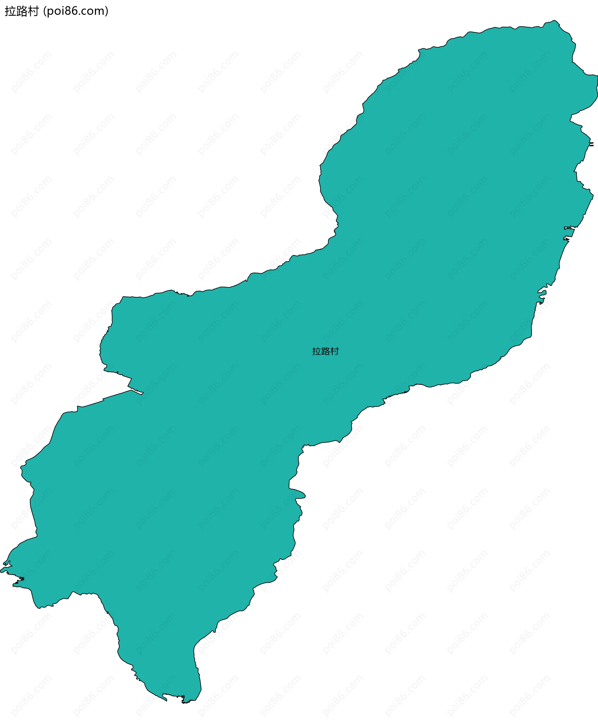 拉路村边界地图