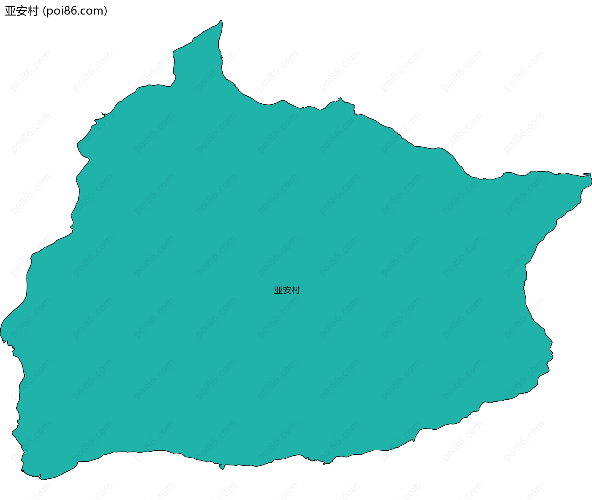 亚安村边界地图