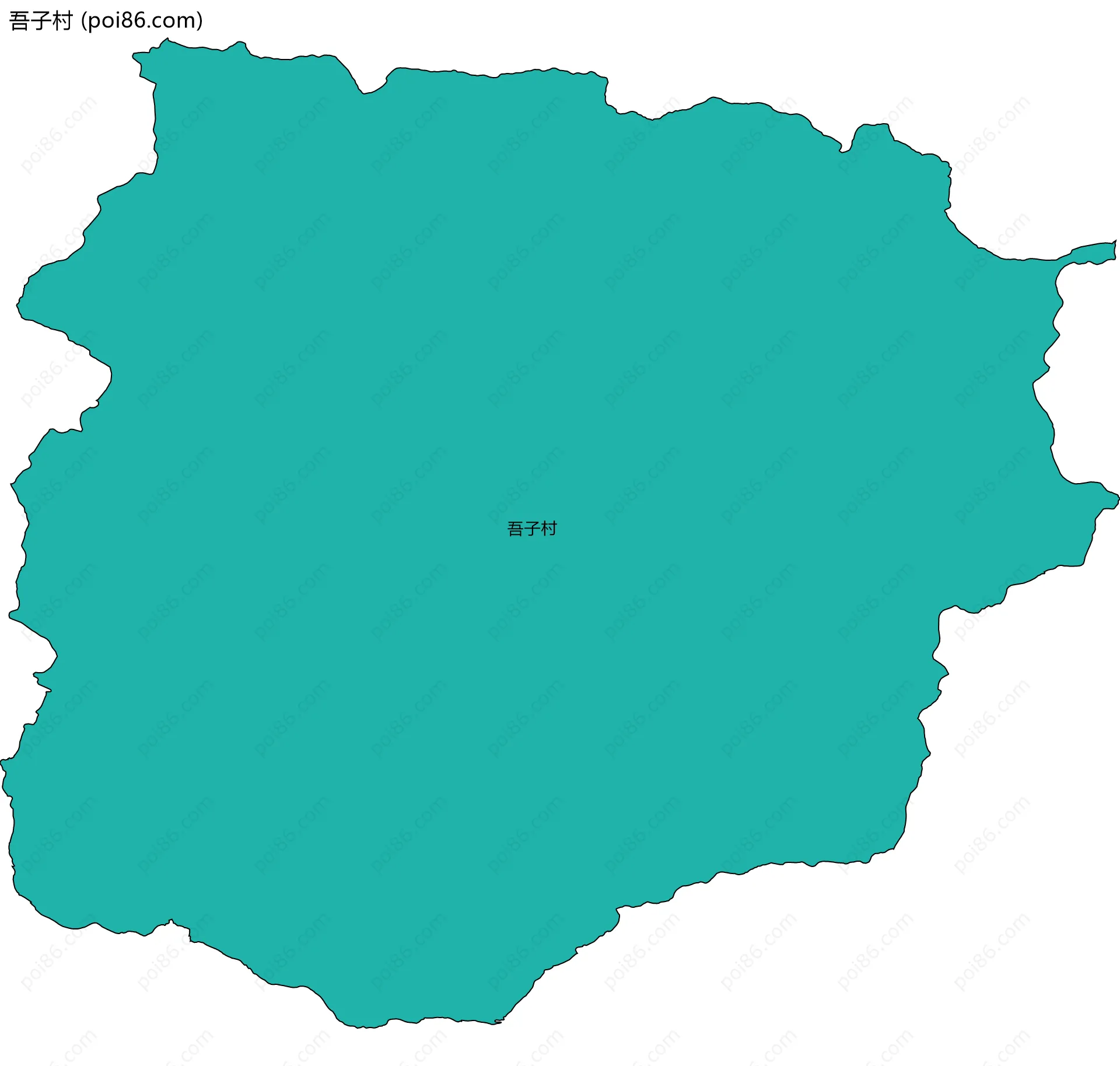 吾子村边界地图