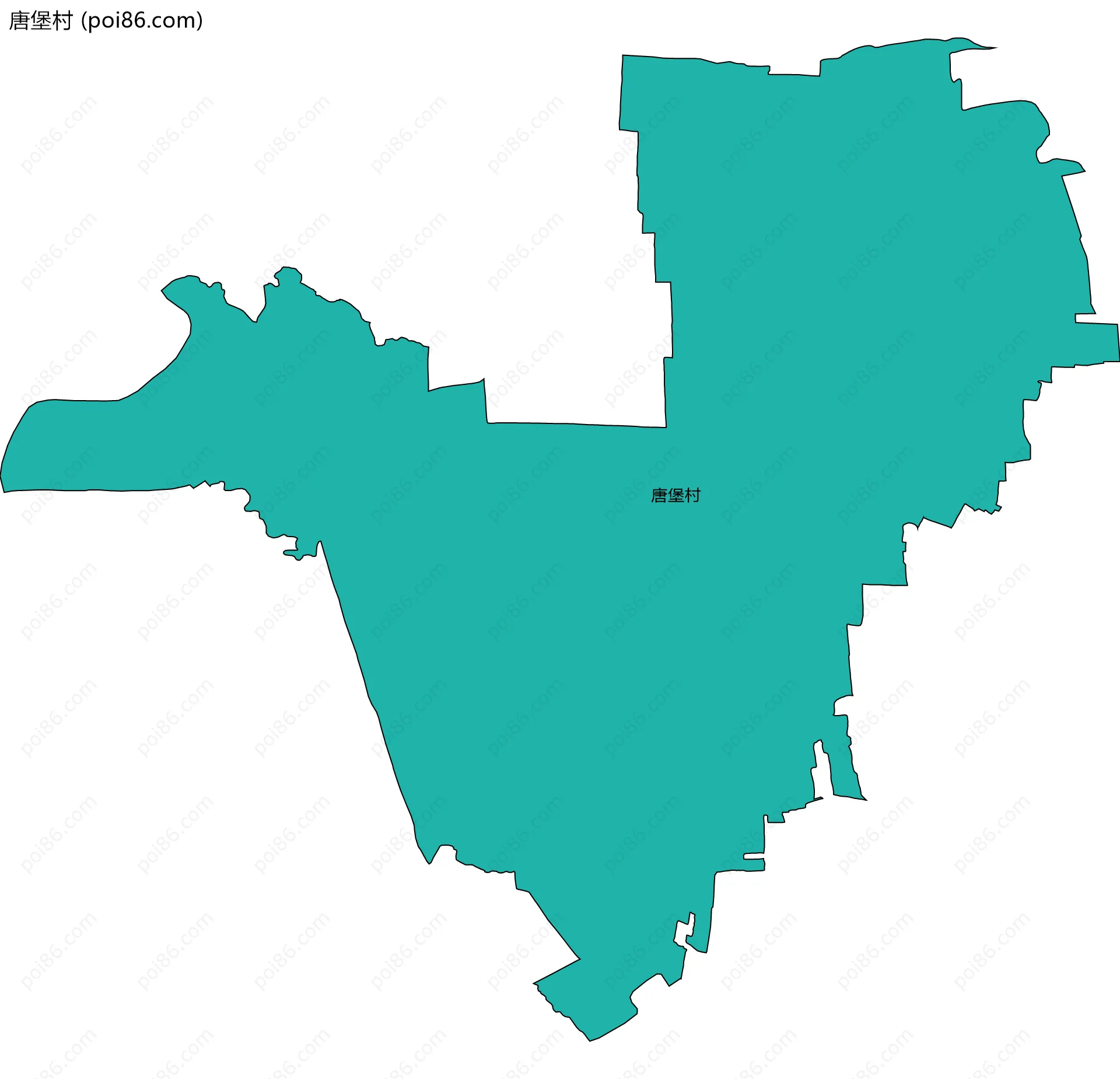 唐堡村边界地图