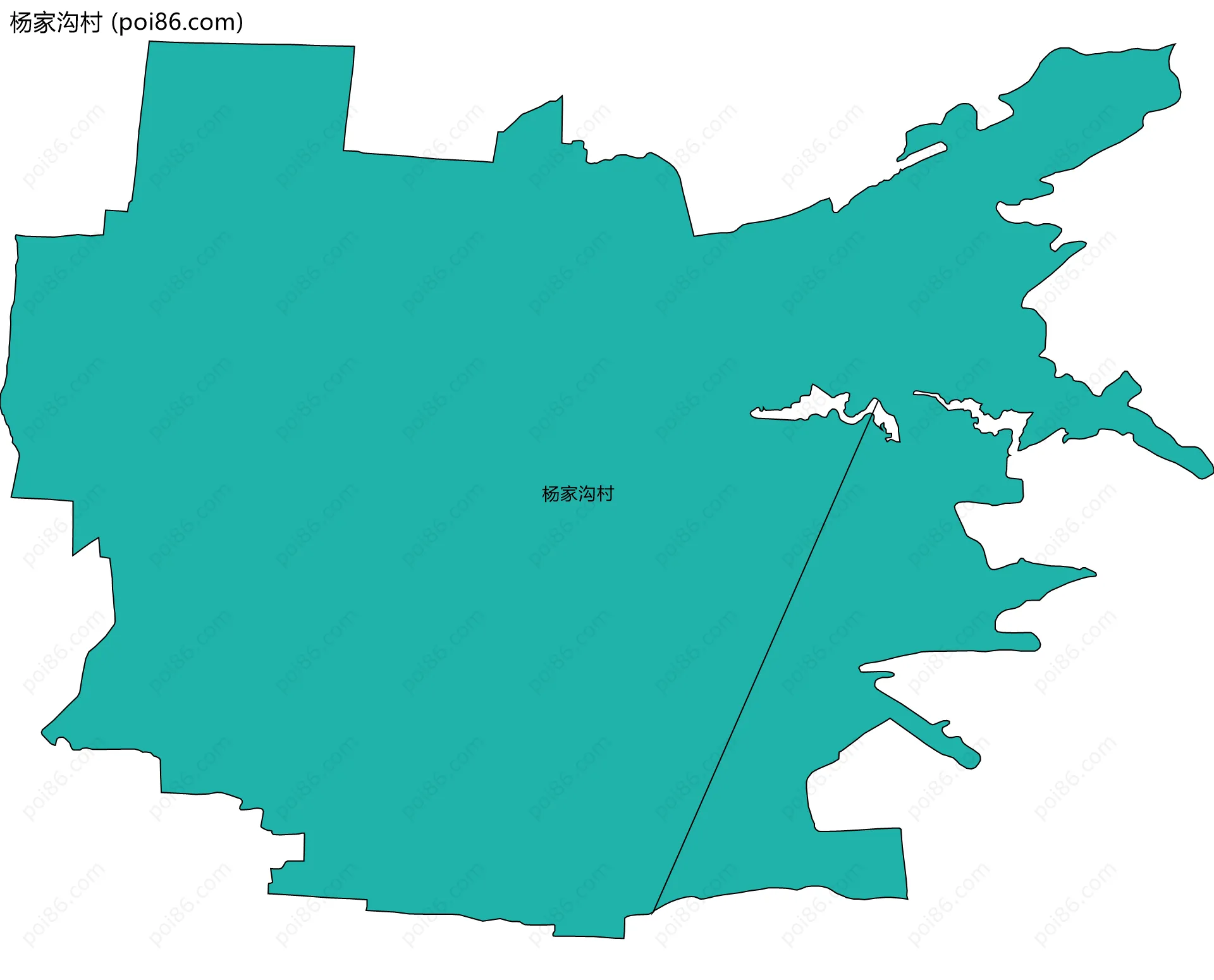 杨家沟村边界地图