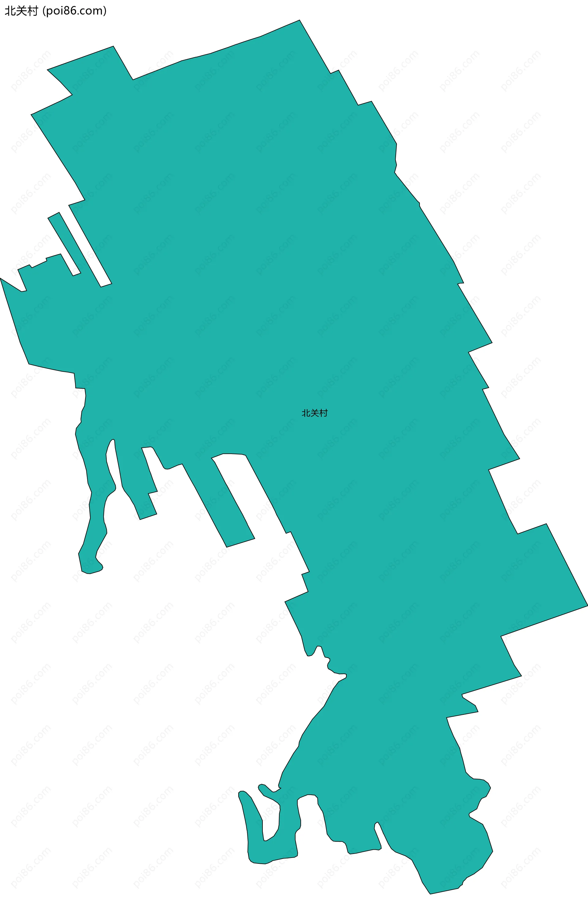 北关村边界地图