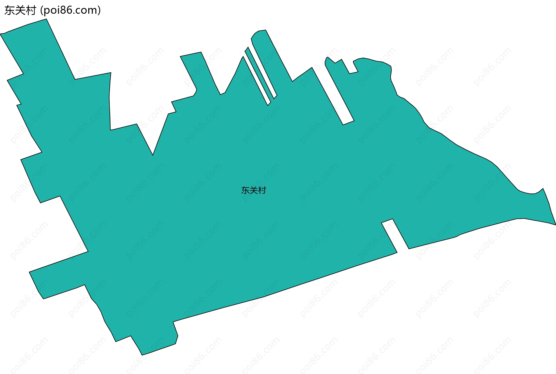东关村边界地图