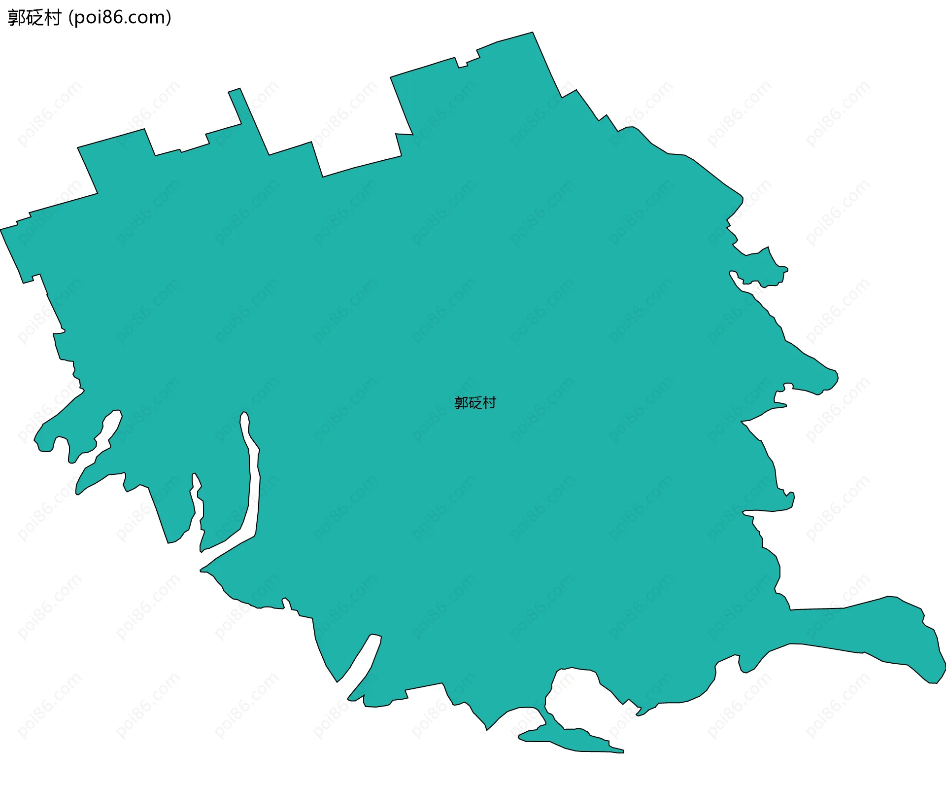 郭砭村边界地图