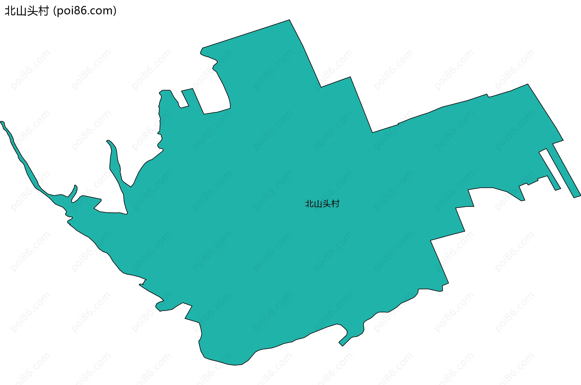 北山头村边界地图