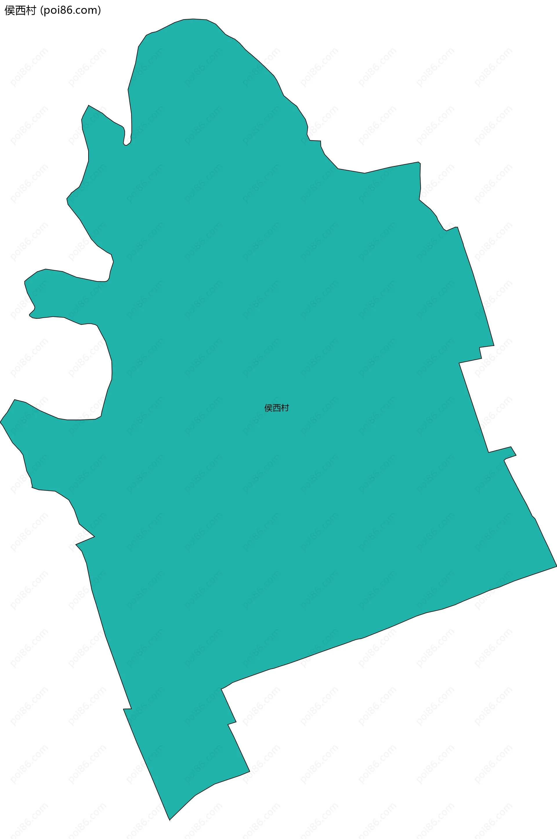 侯西村边界地图