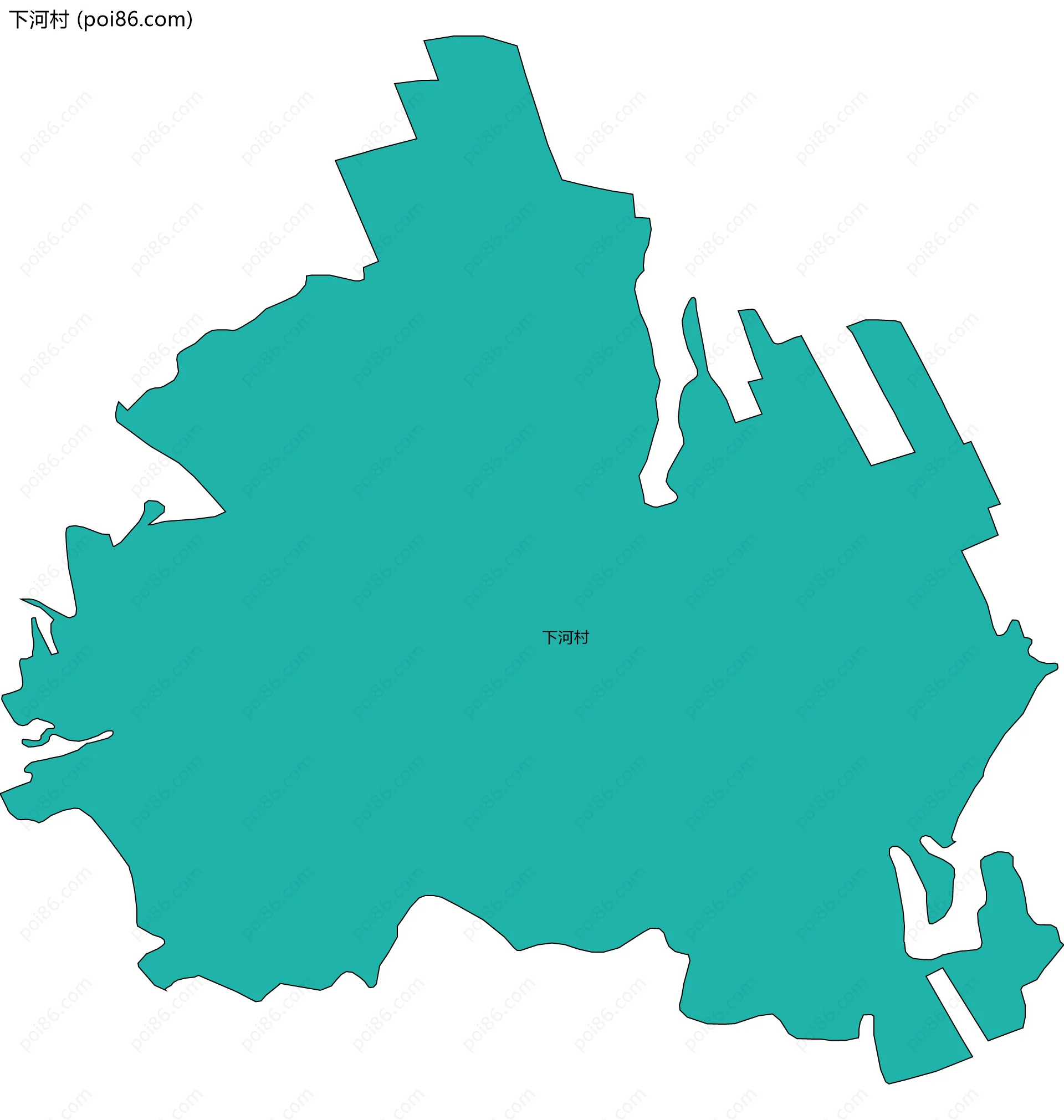 下河村边界地图