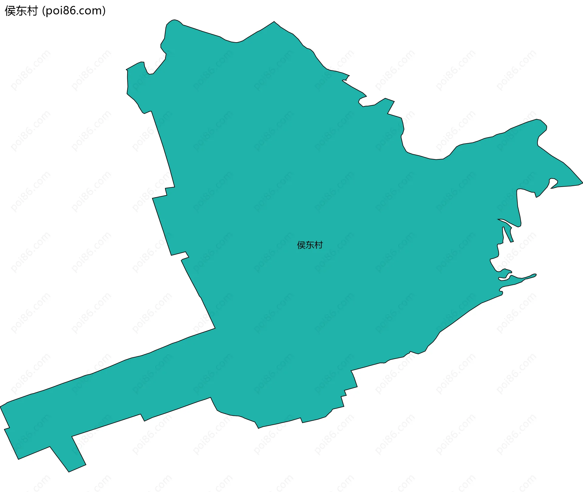 侯东村边界地图