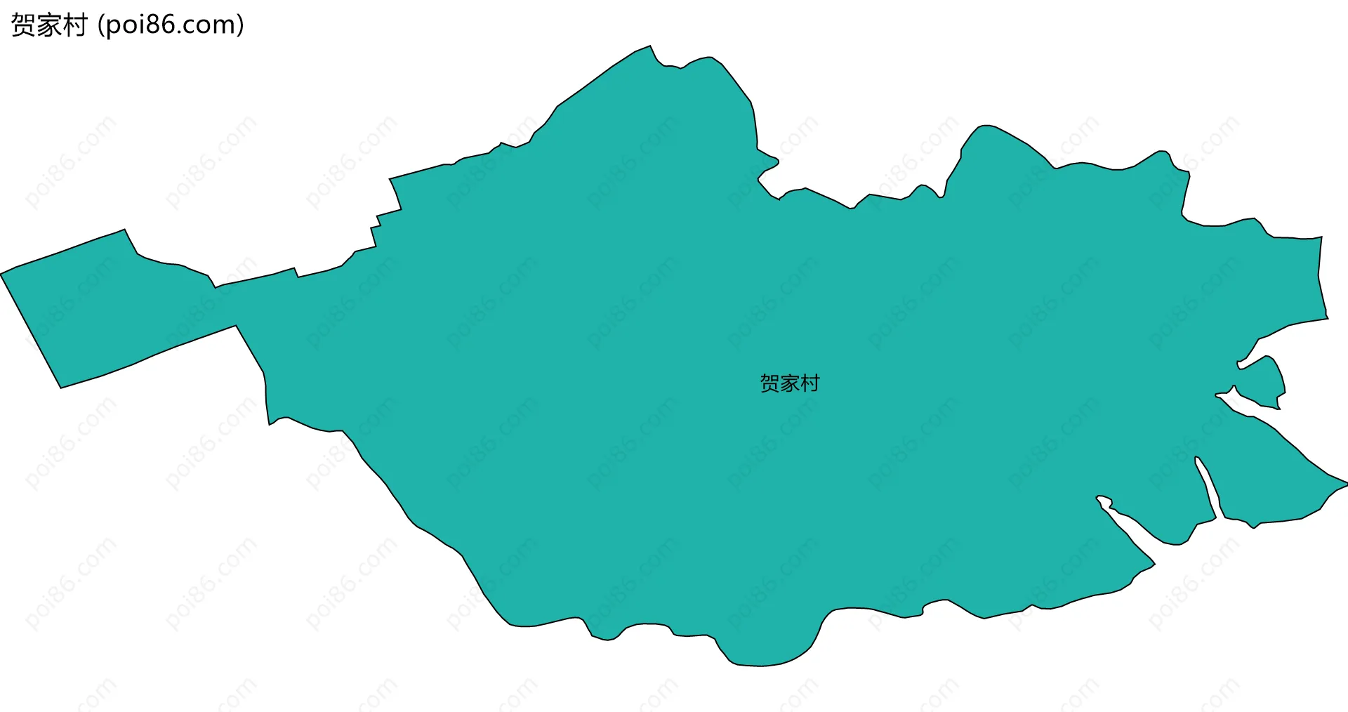 贺家村边界地图