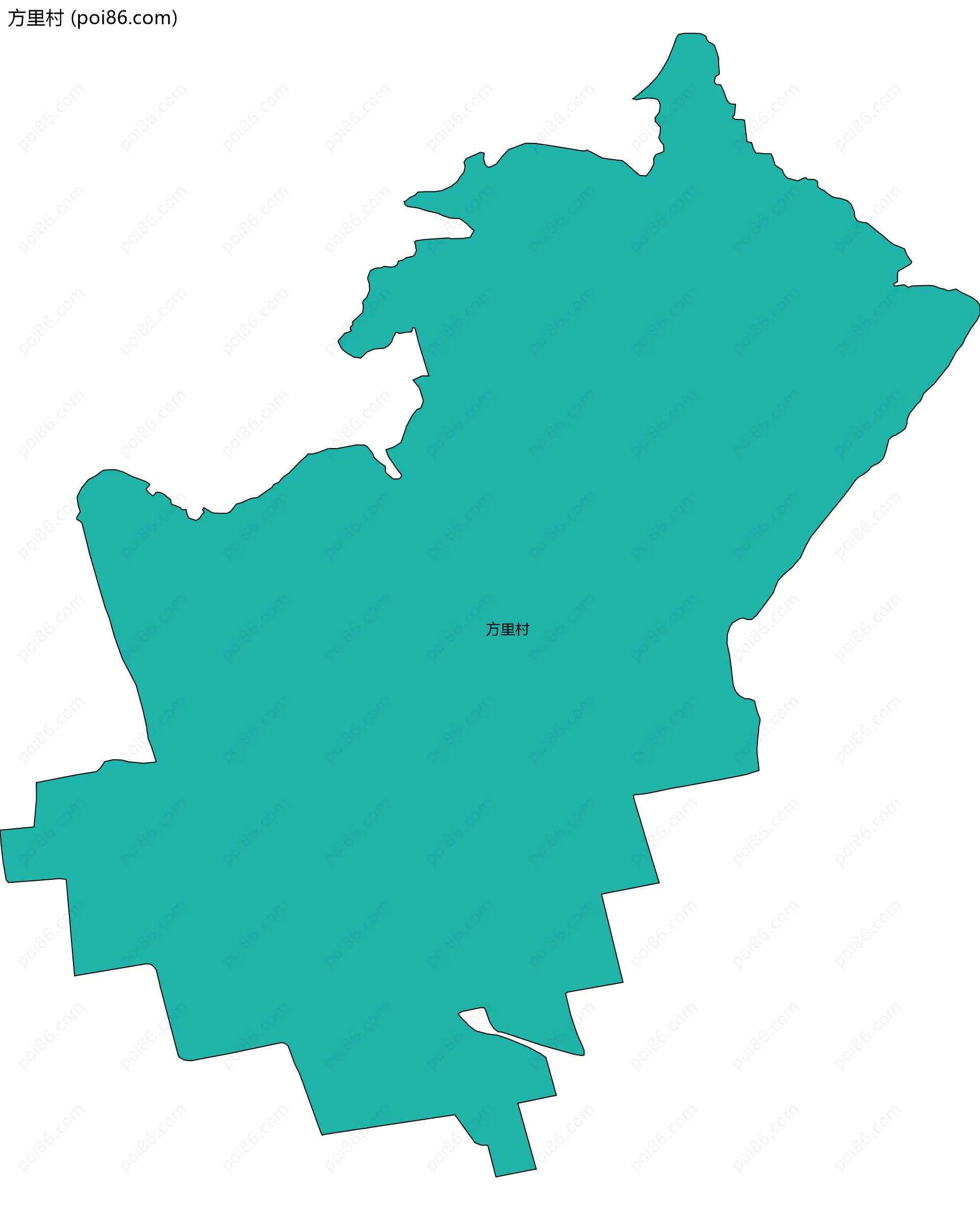 方里村边界地图