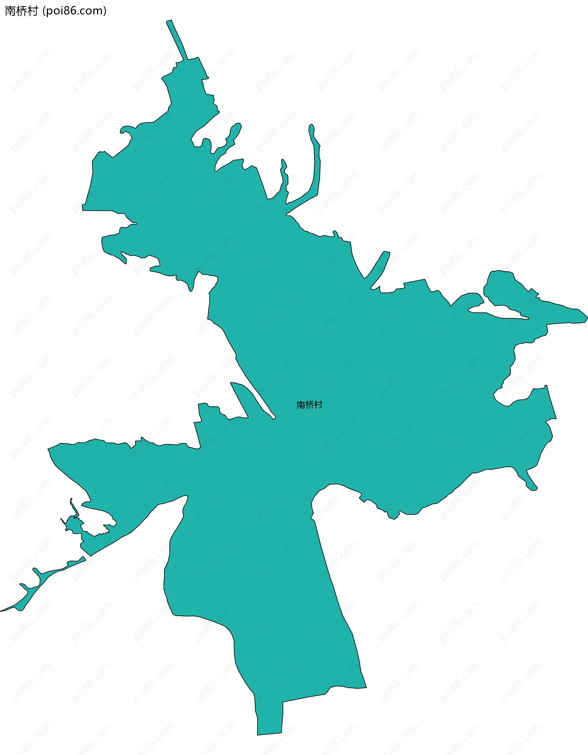 南桥村边界地图