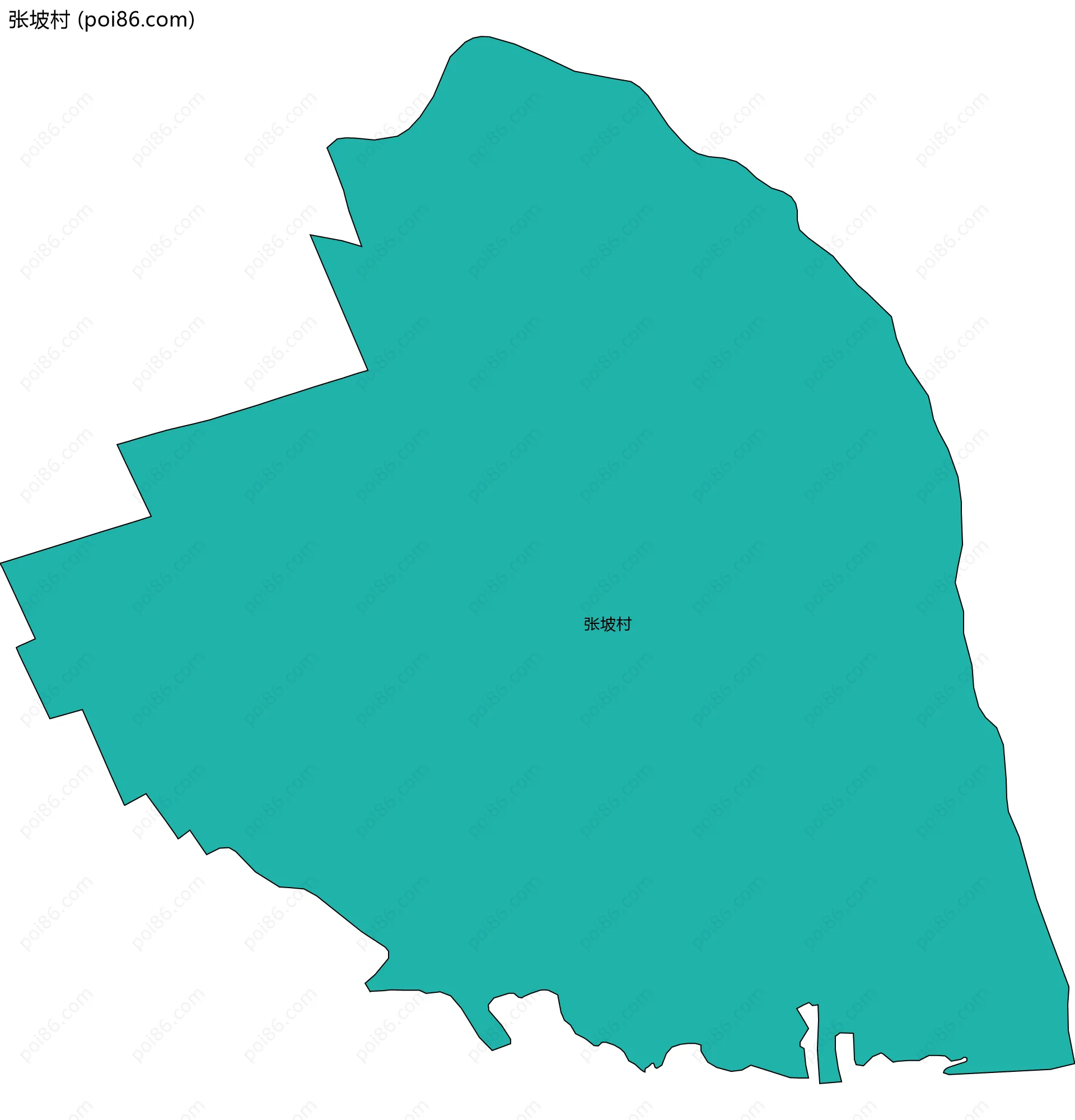张坡村边界地图