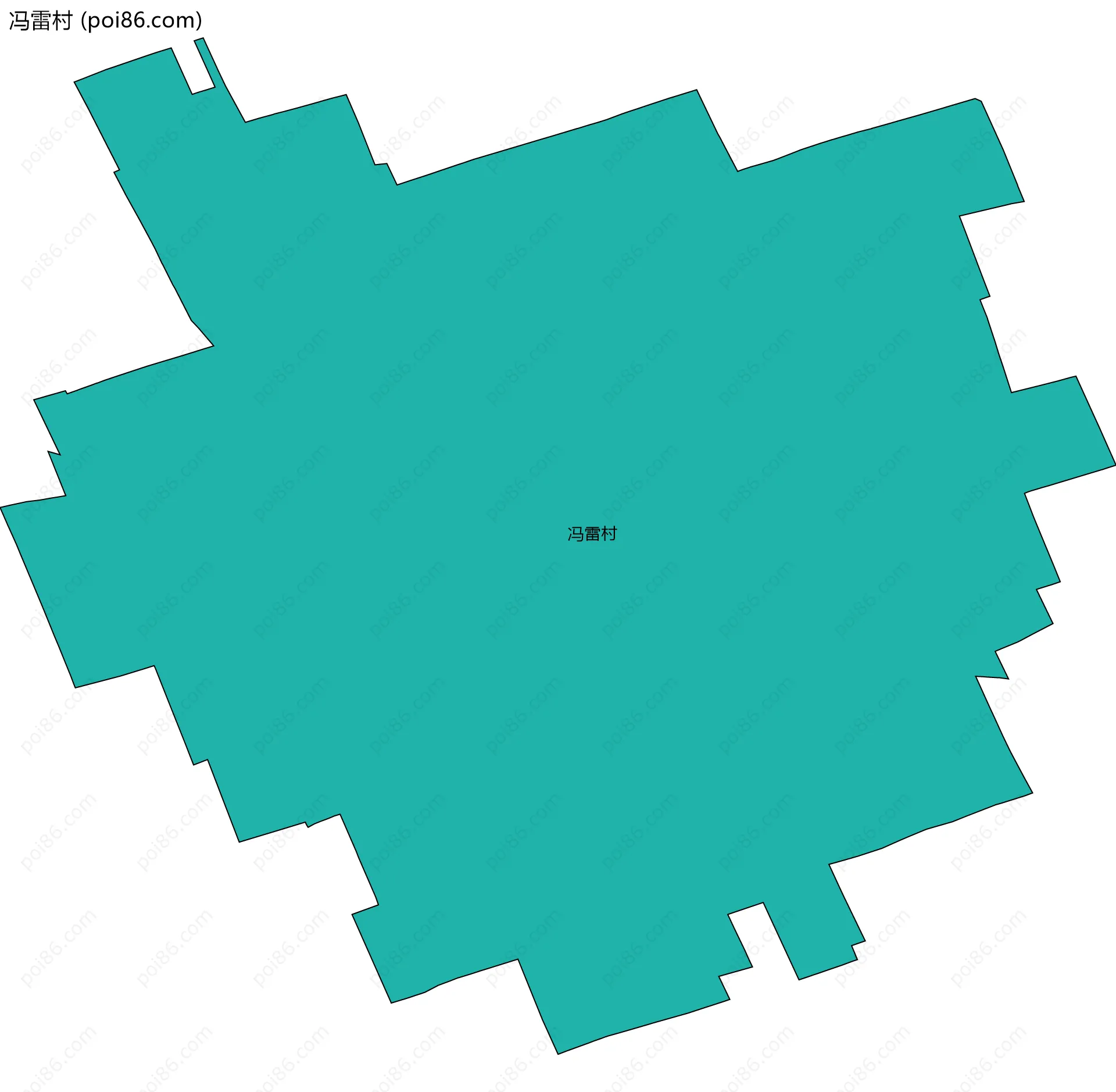 冯雷村边界地图