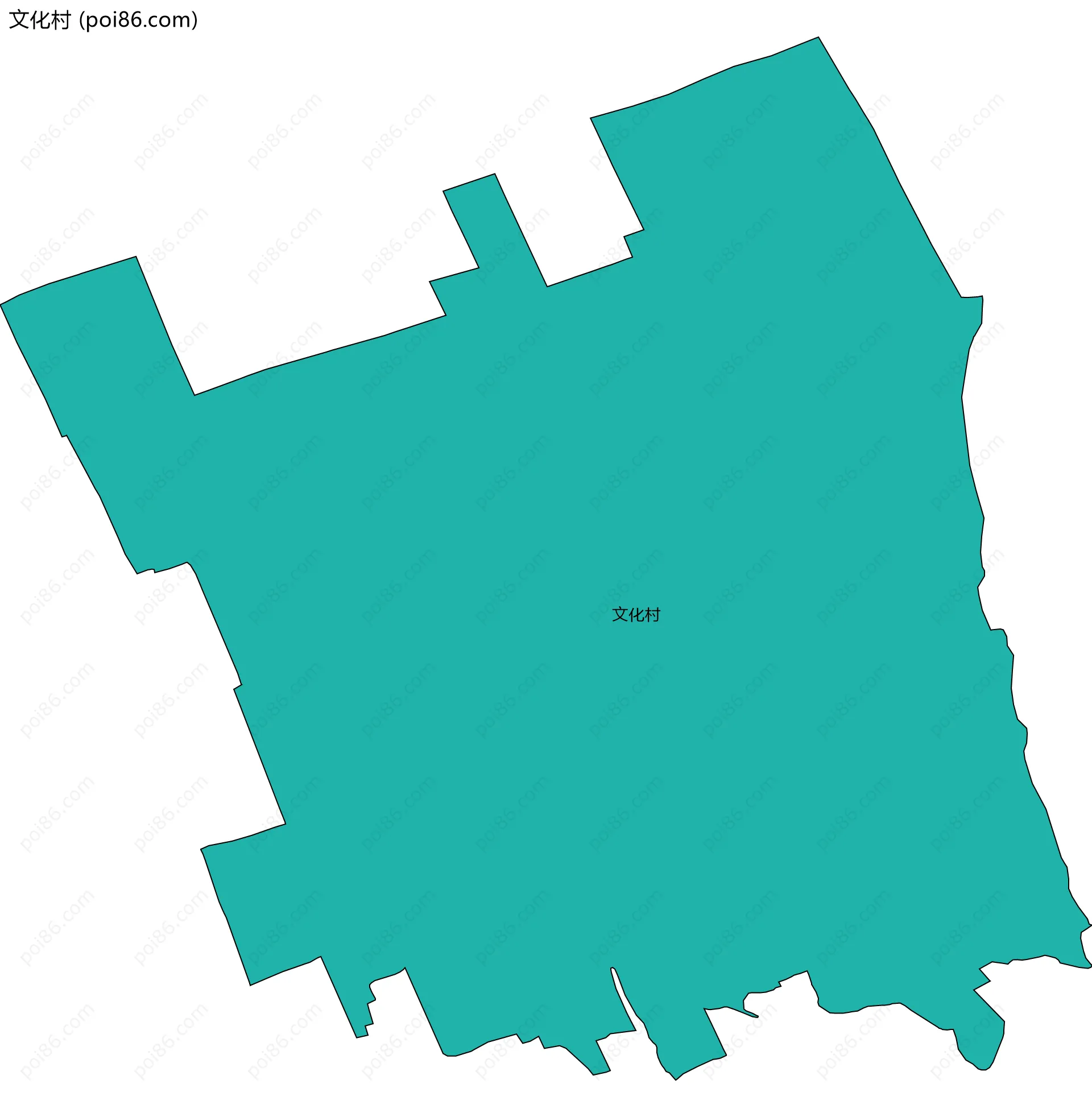 文化村边界地图