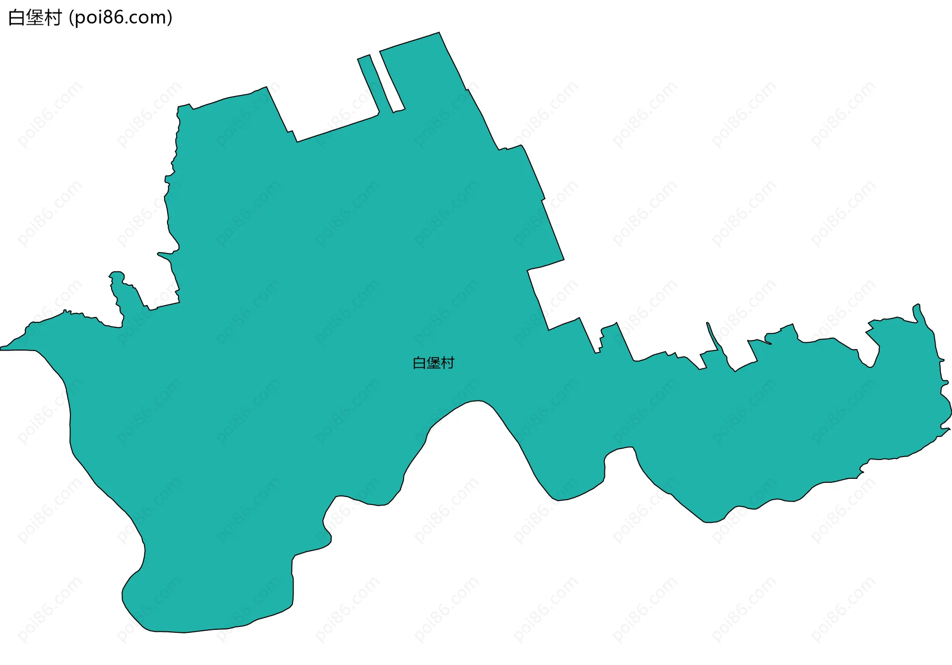 白堡村边界地图