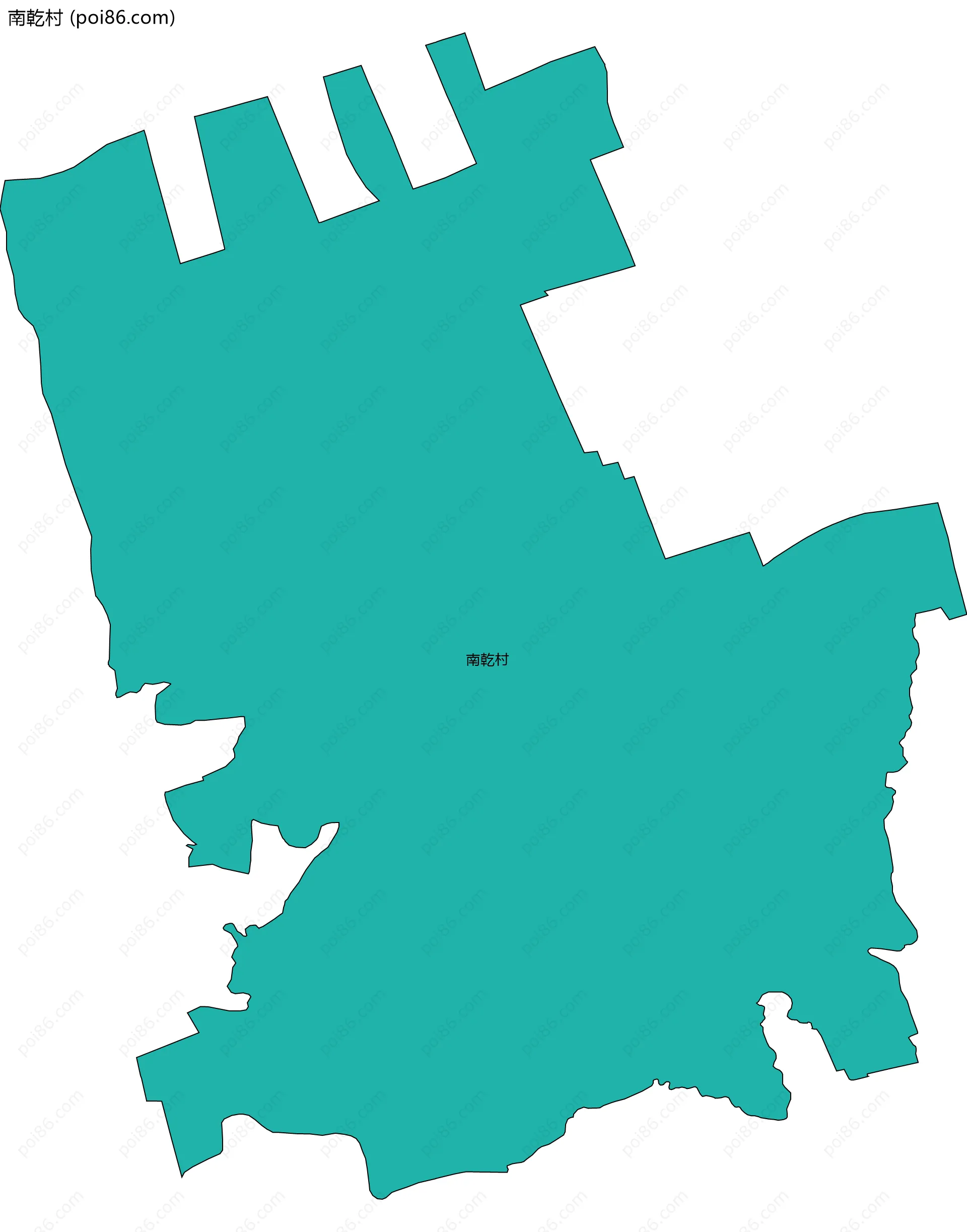 南乾村边界地图